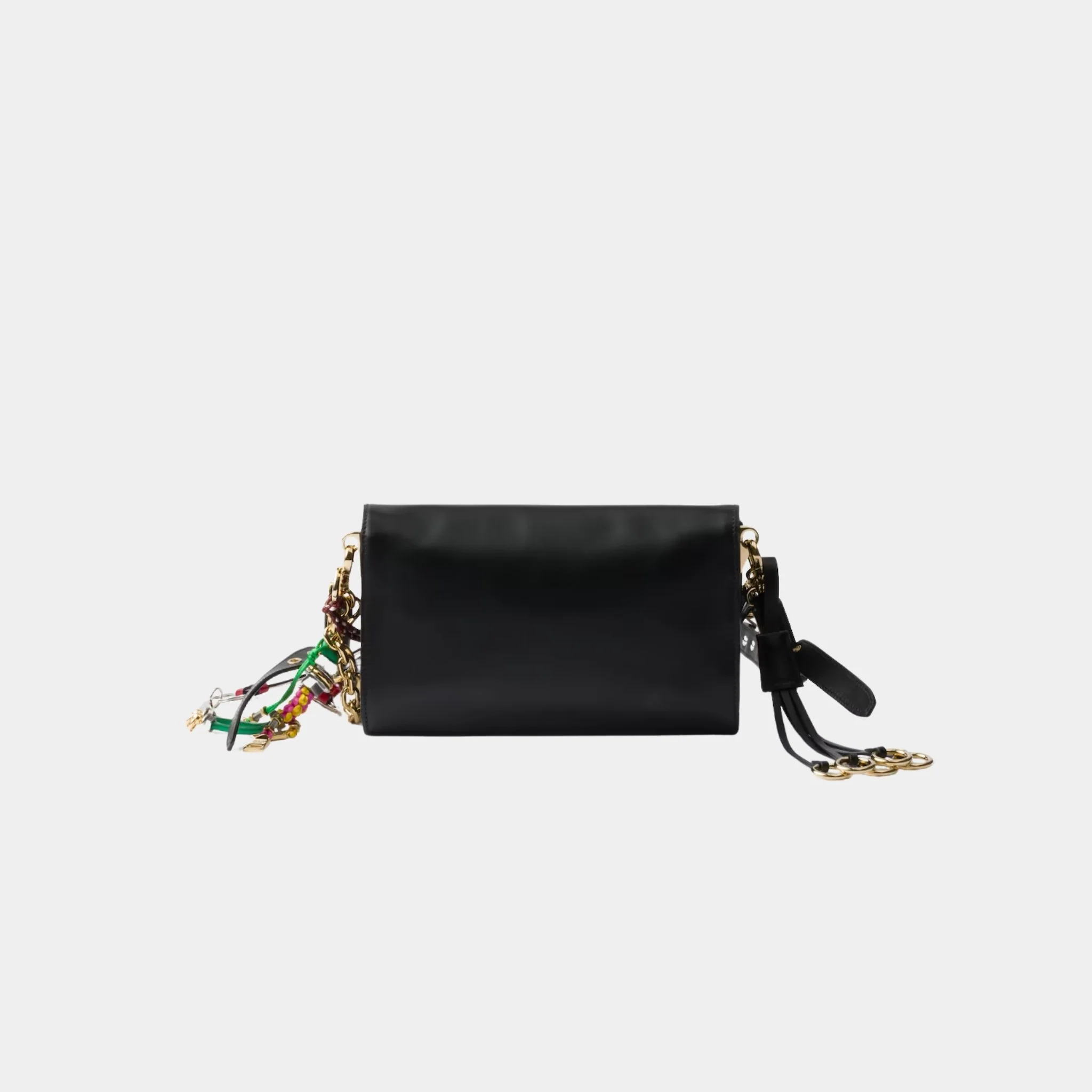 Small Soft Sound Leather Shoulder Bag With Charms - Image 2