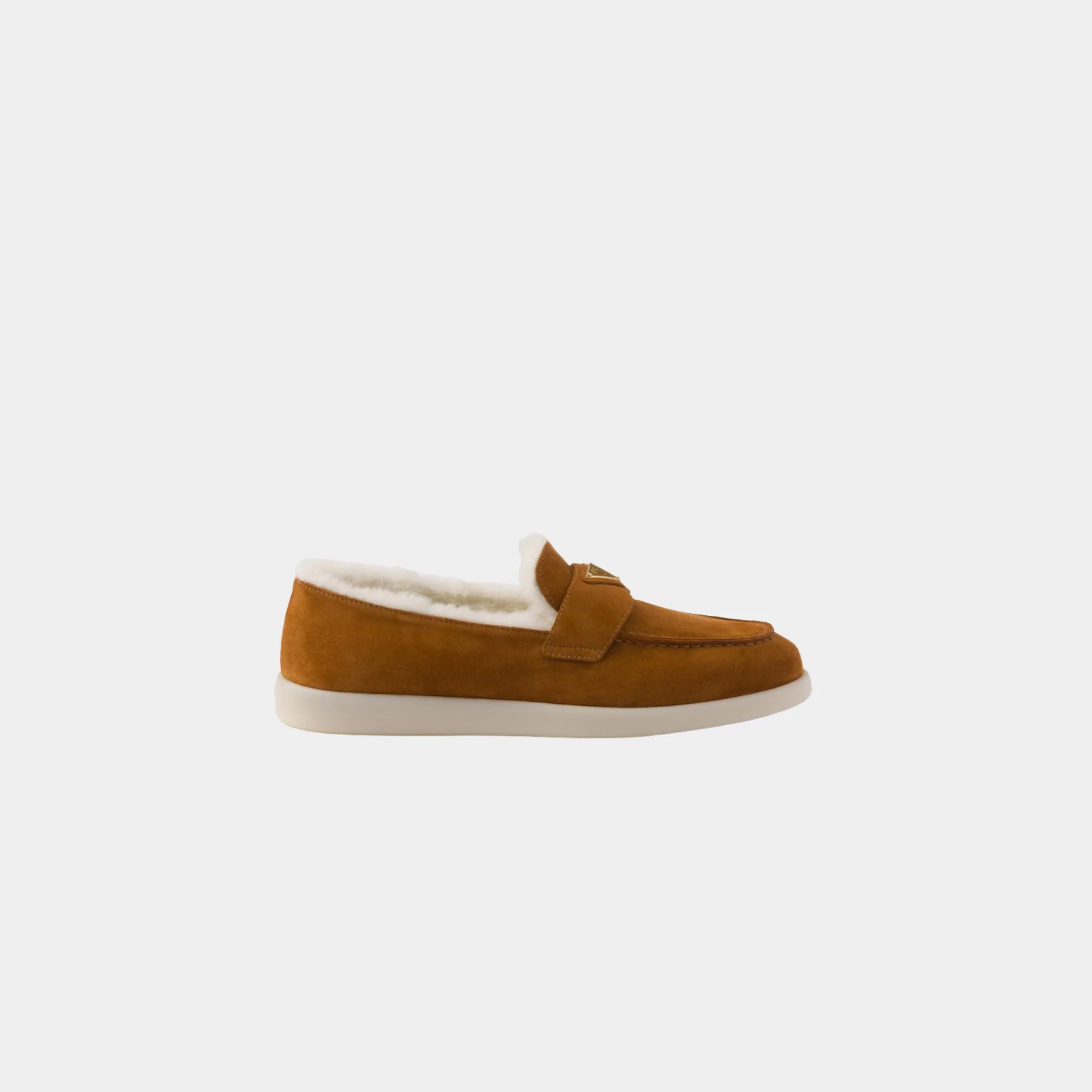 Suede And Shearling Loafers