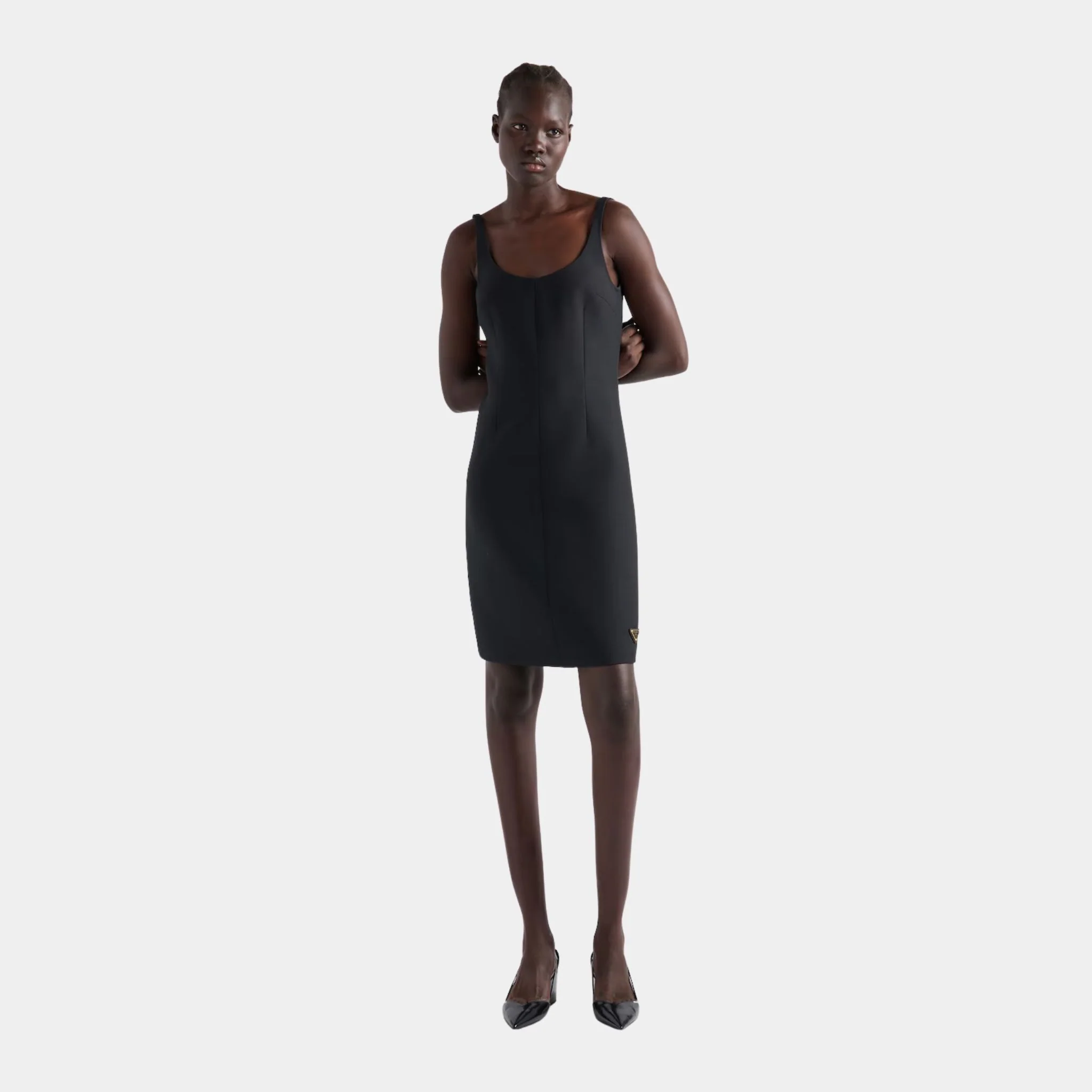 Tricotine Black Sheath Mini-Dress - Image 2