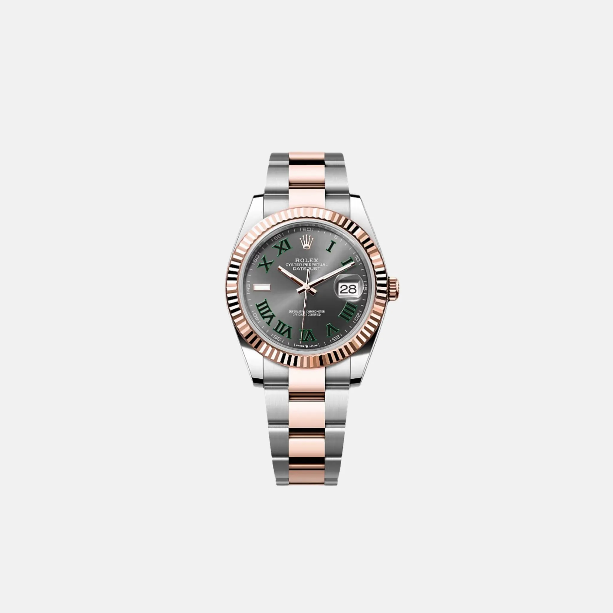 Datejust 41 126331 SLGRO Slate Green Roman Dial Everose Steel