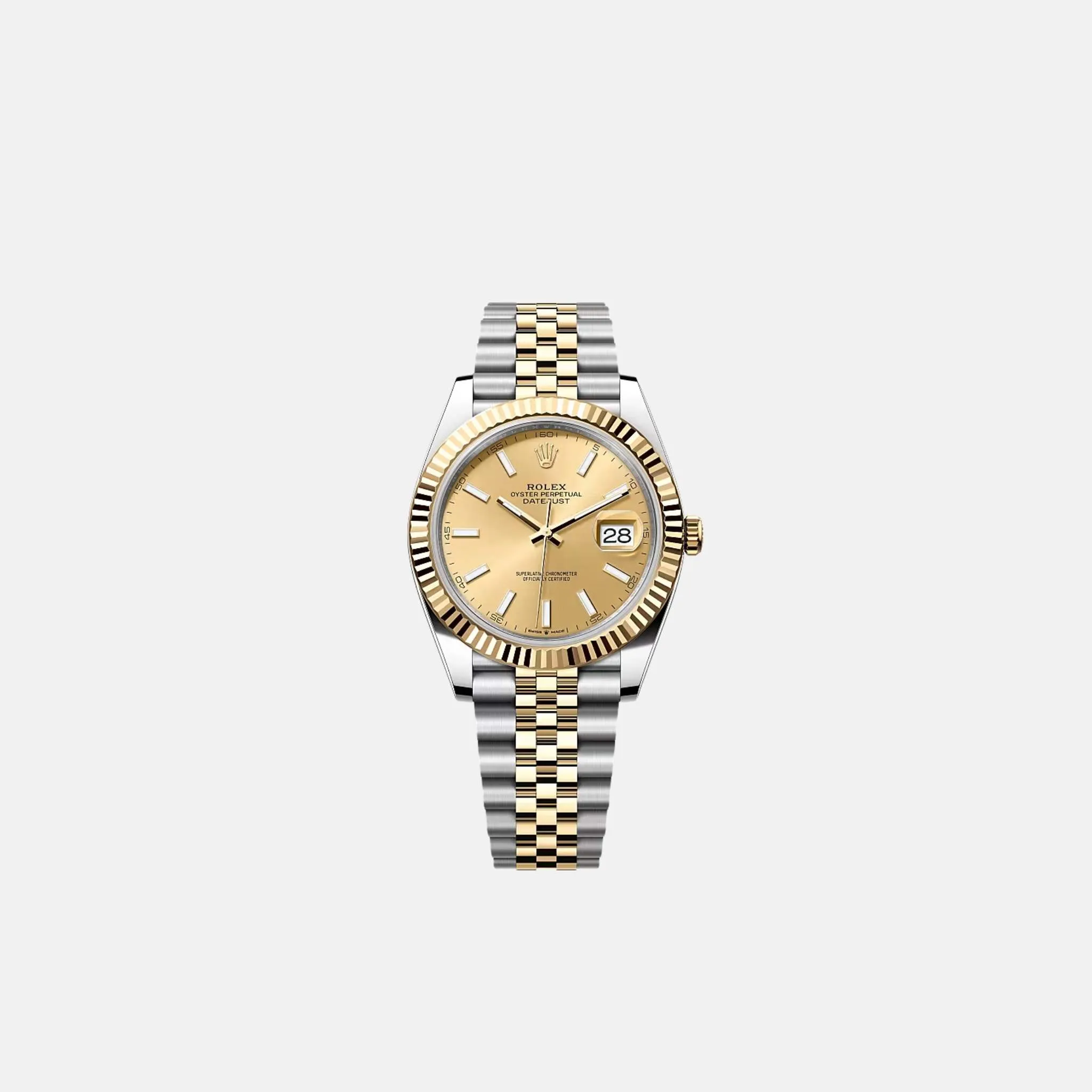 Datejust 41 126333-0010 Champagne Dial Oystersteel Yellow Gold
