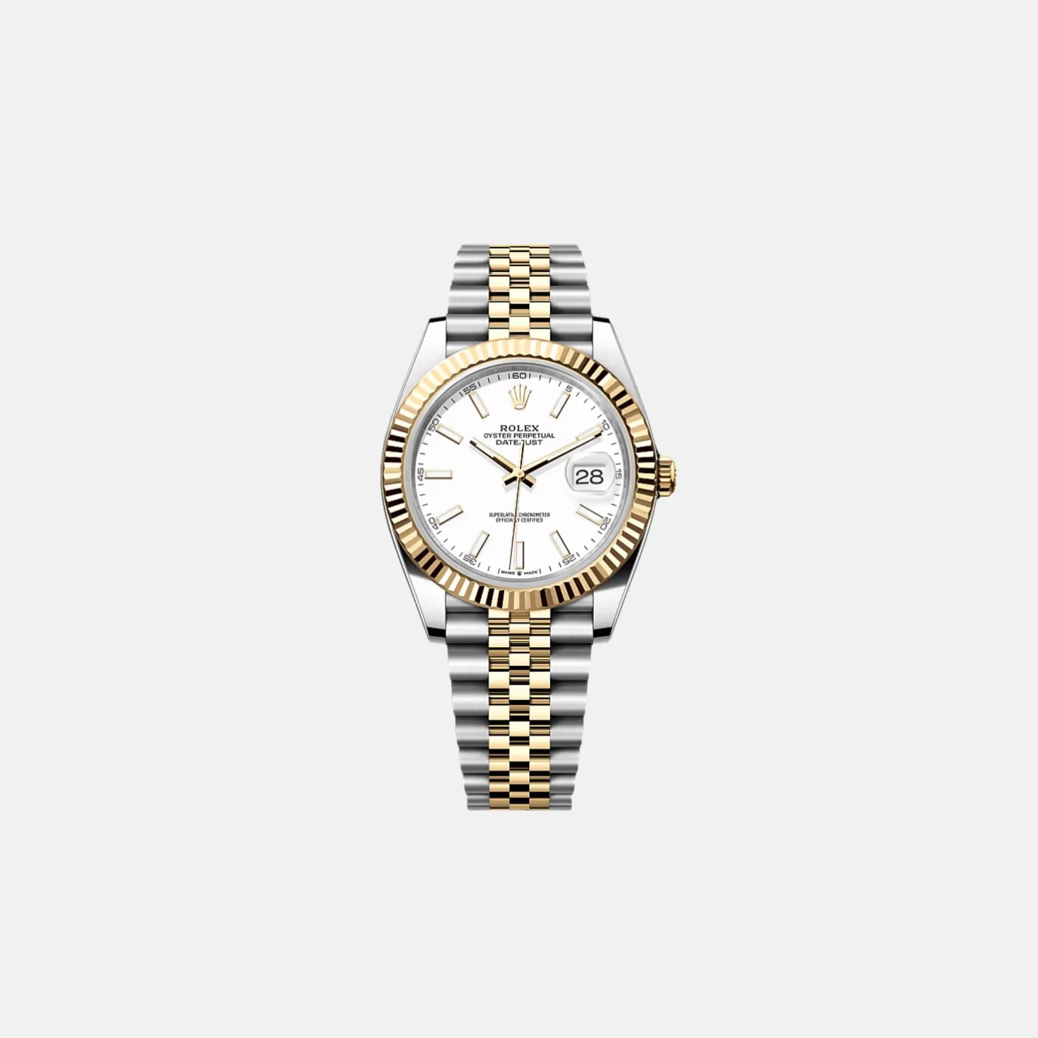 Datejust 41 126333-0016 White Dial Oystersteel Yellow Gold