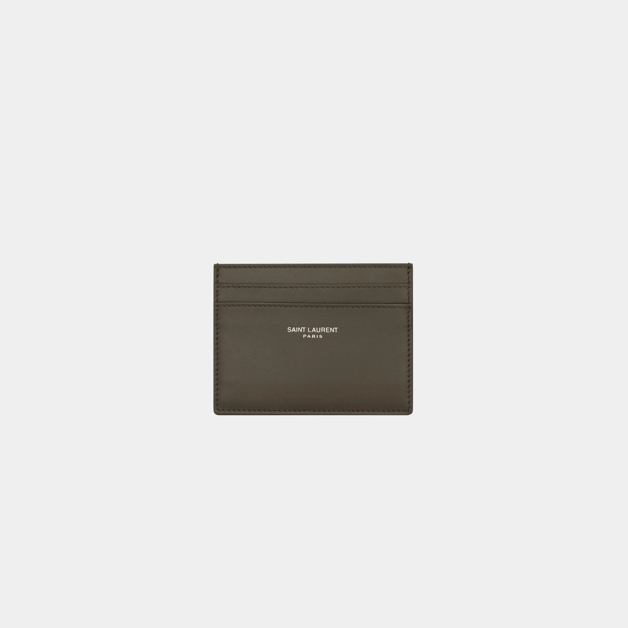 Saint Laurent Paris Card Case Smooth Light Musk Leather