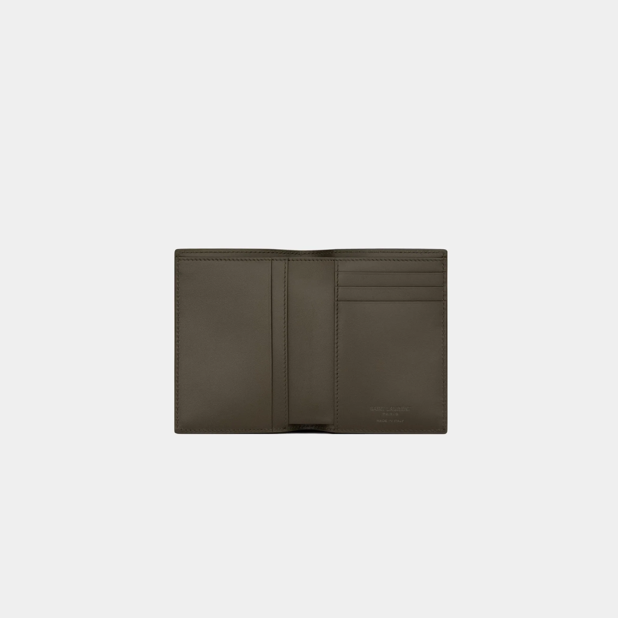 Saint Laurent Paris Credit Card Wallet Smooth Light Musk Leather - Image 2