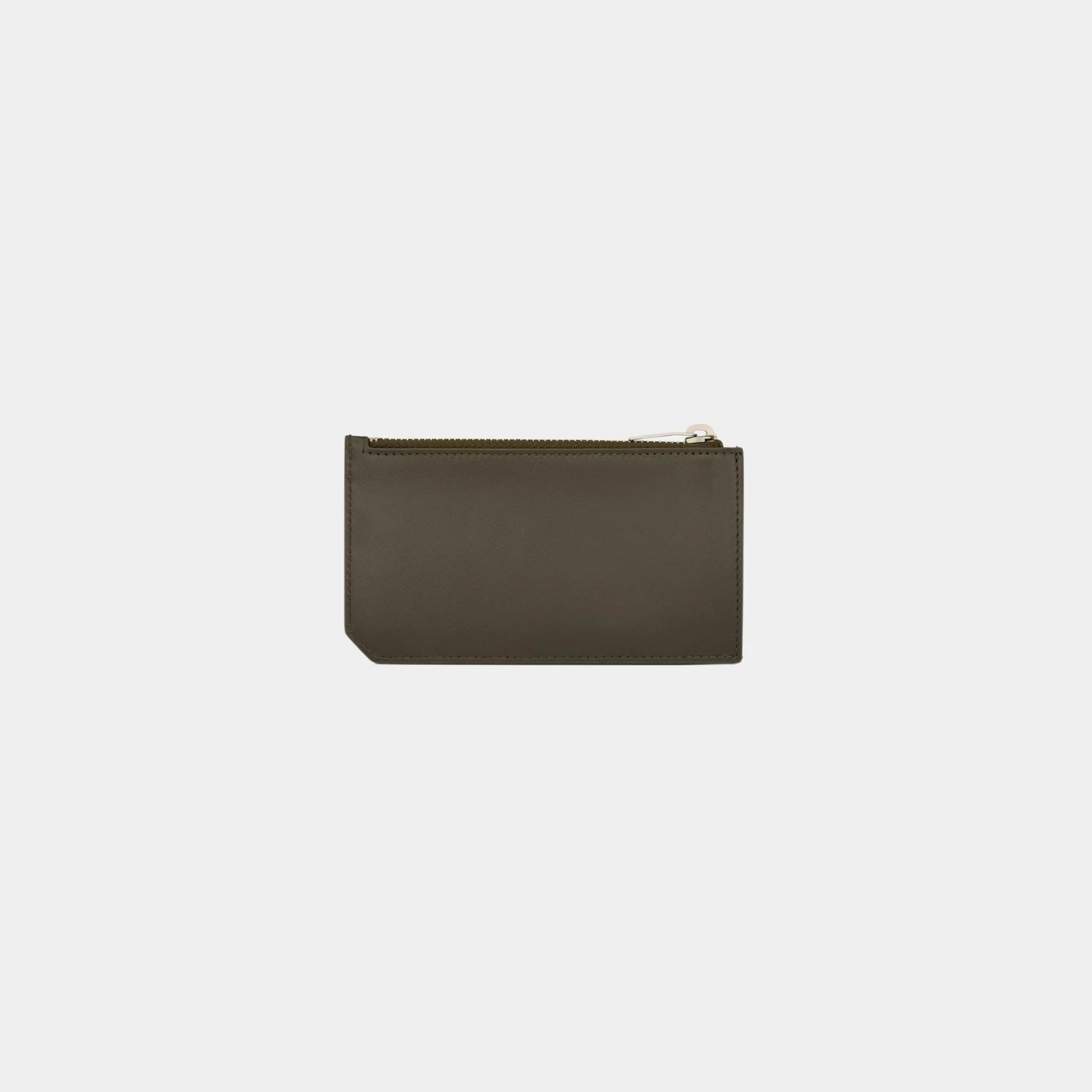 Saint Laurent Paris Fragments Zip Card Case Light Musk Leather - Image 2