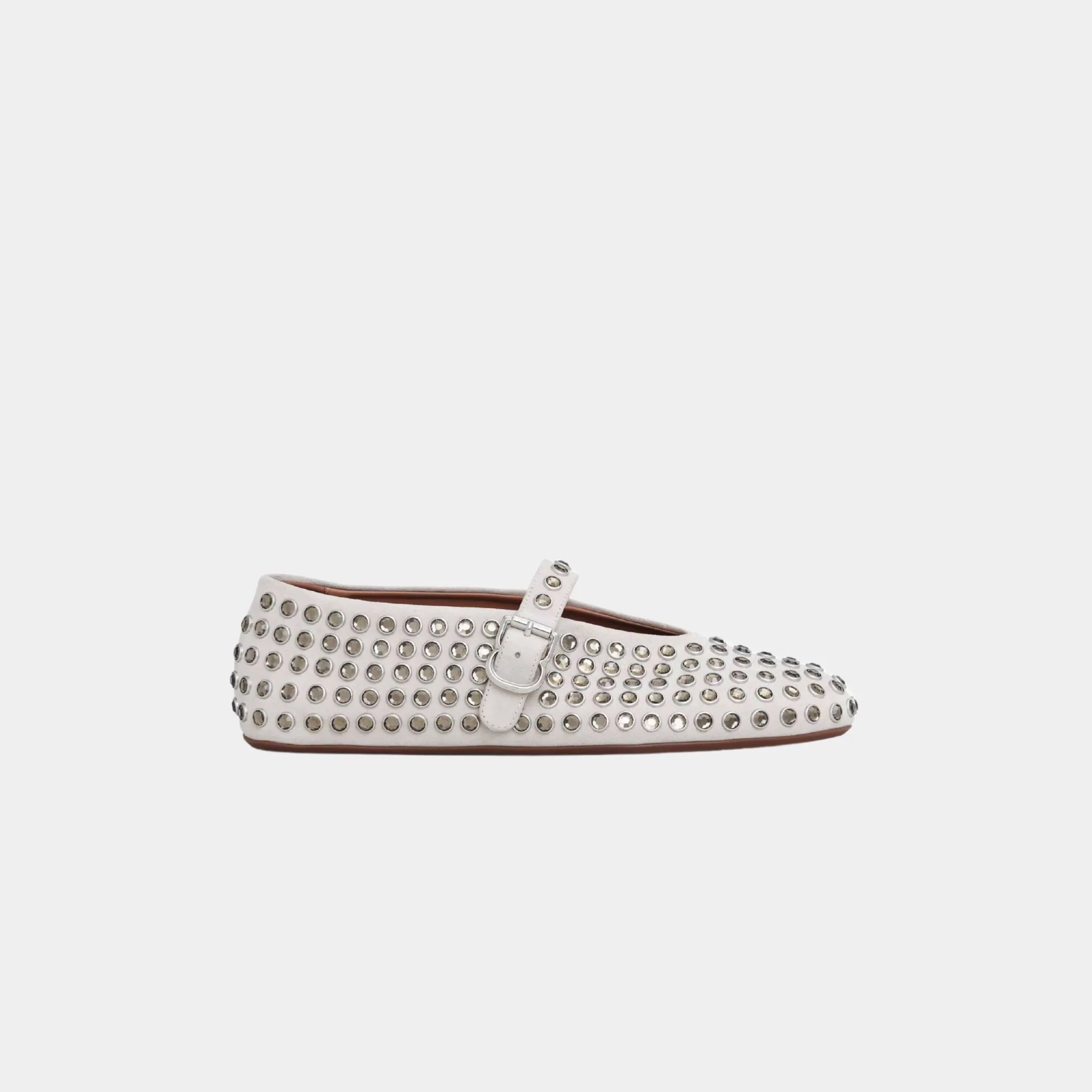 Strass Suede Ballet Flats - Image 10