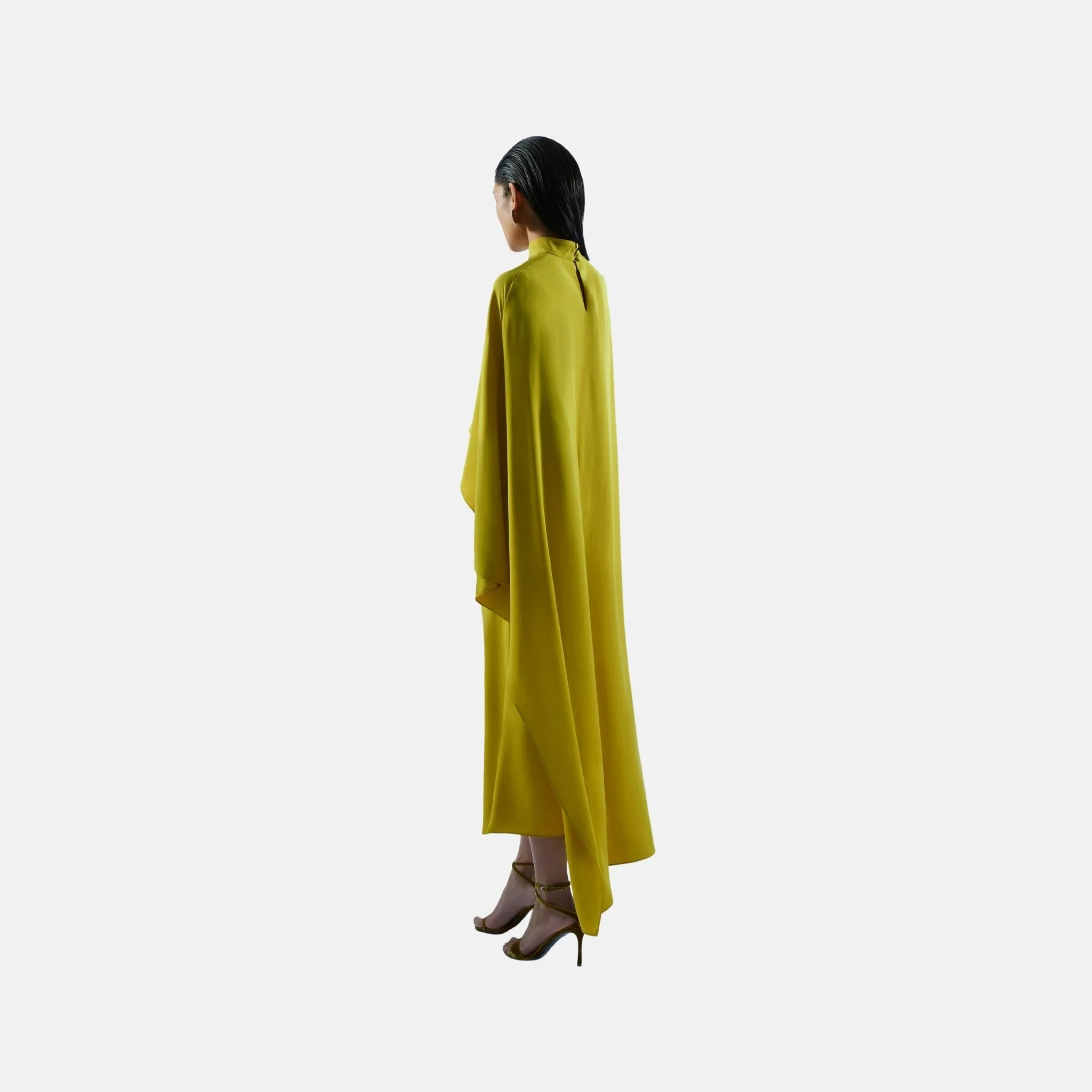 Carrington Midi Dress in Chartreuse - Image 2