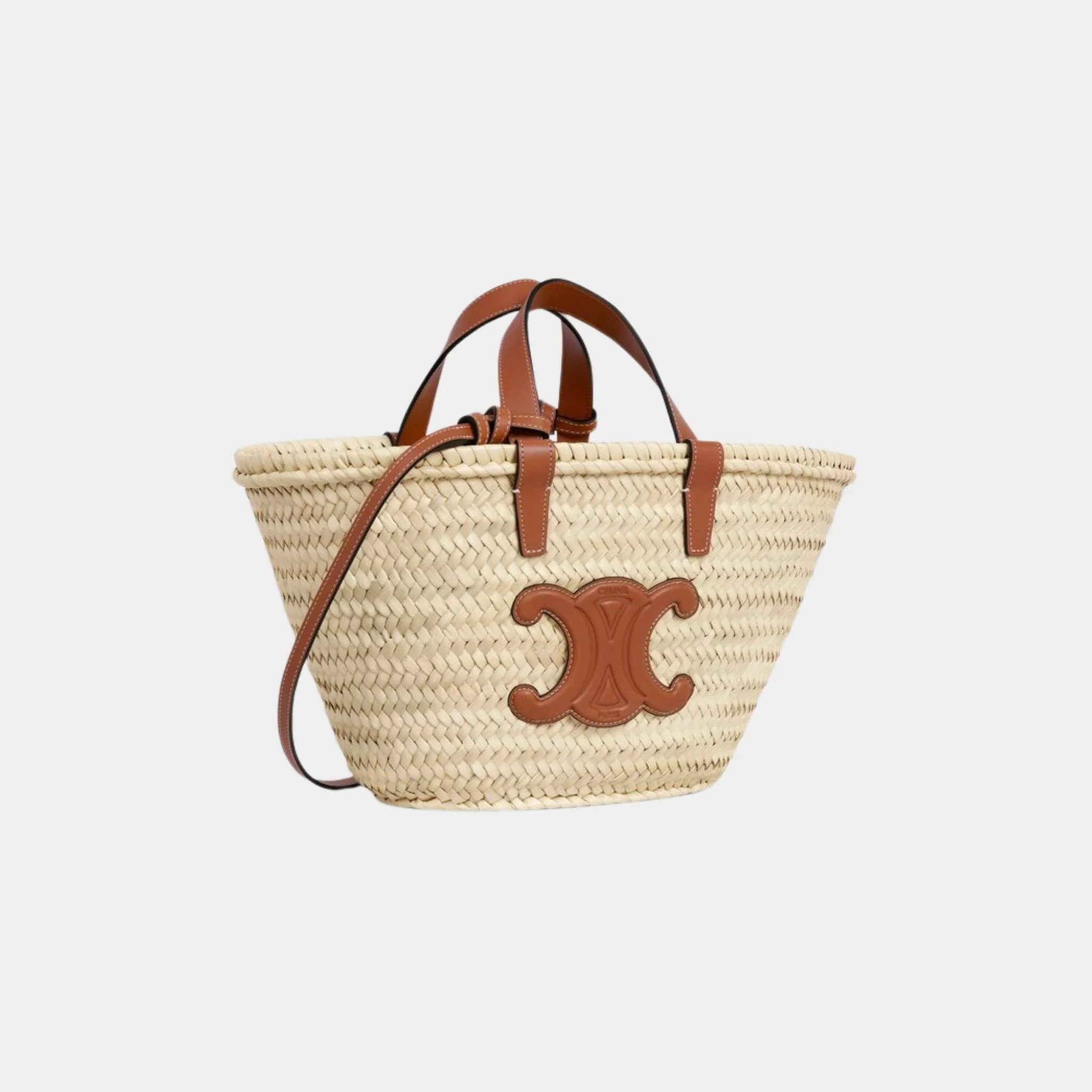 Teen Celine Classic Panier In Palm Leaves And Calfskin - Image 2