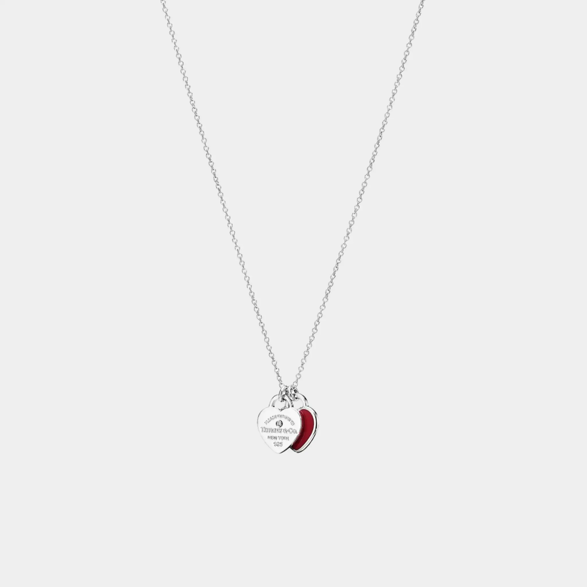 Heart-Shaped Pendant In 925 Sterling Silver and Diamond