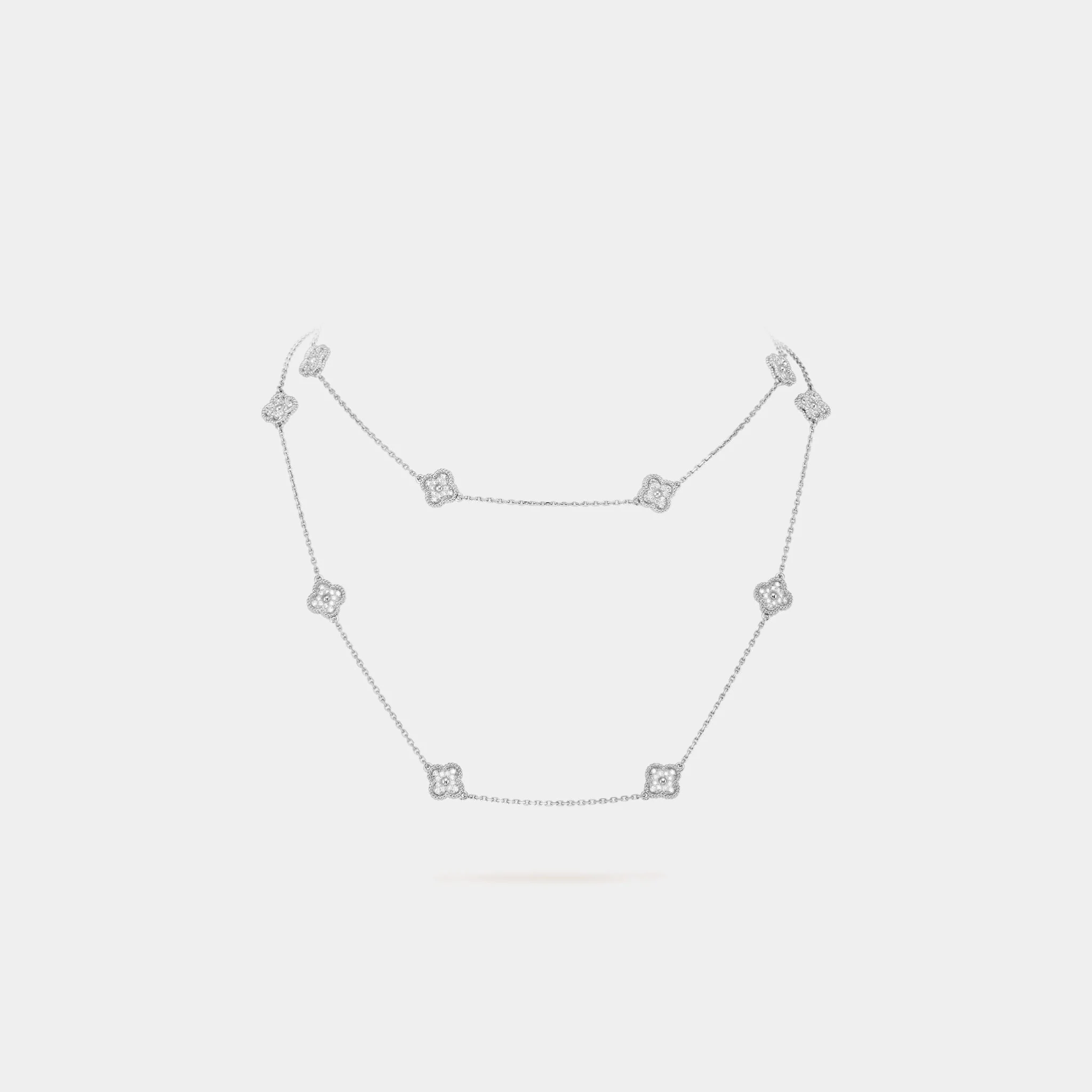 Alhambra White Gold Motifs Necklace Diamond - Image 2