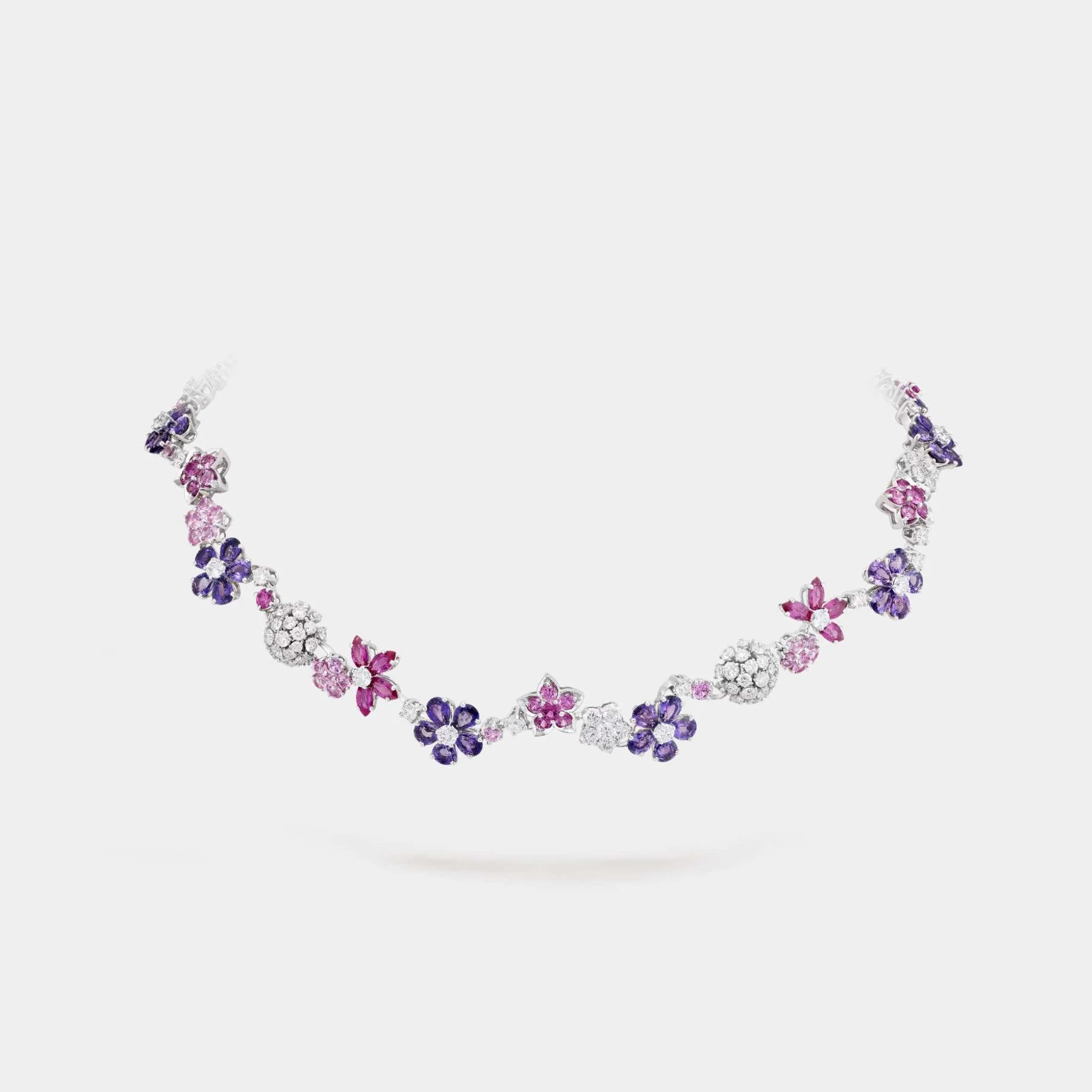 Folie des Prés Necklace in White Gold & Purple Sapphire