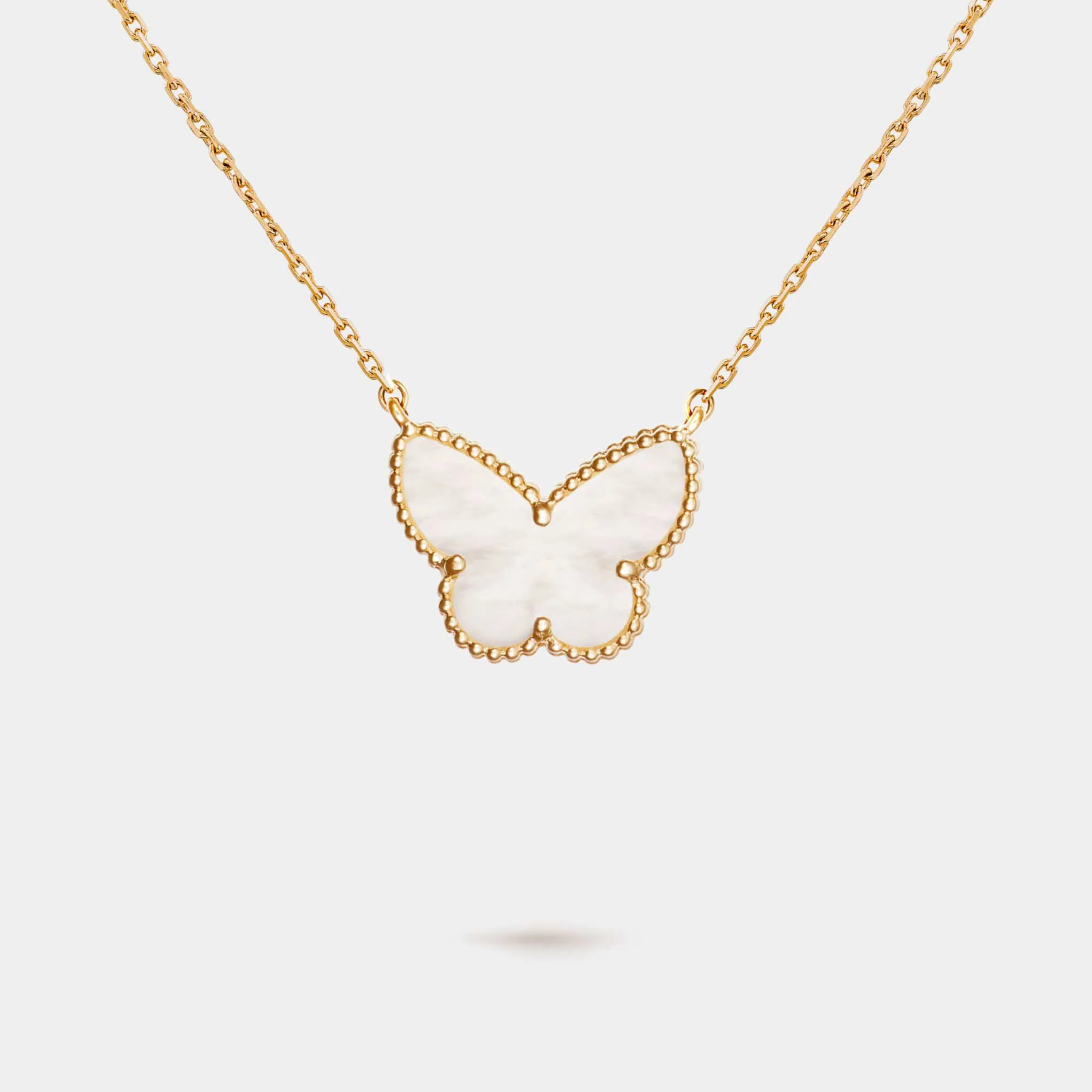 Lucky Alhambra Butterfly Pendant Yellow Gold & MOP