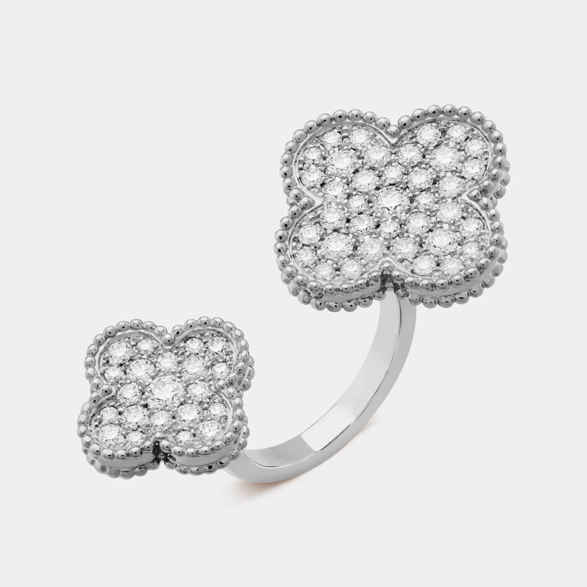 Magic Alhambra Between The Finger Ring White Gold Diamond