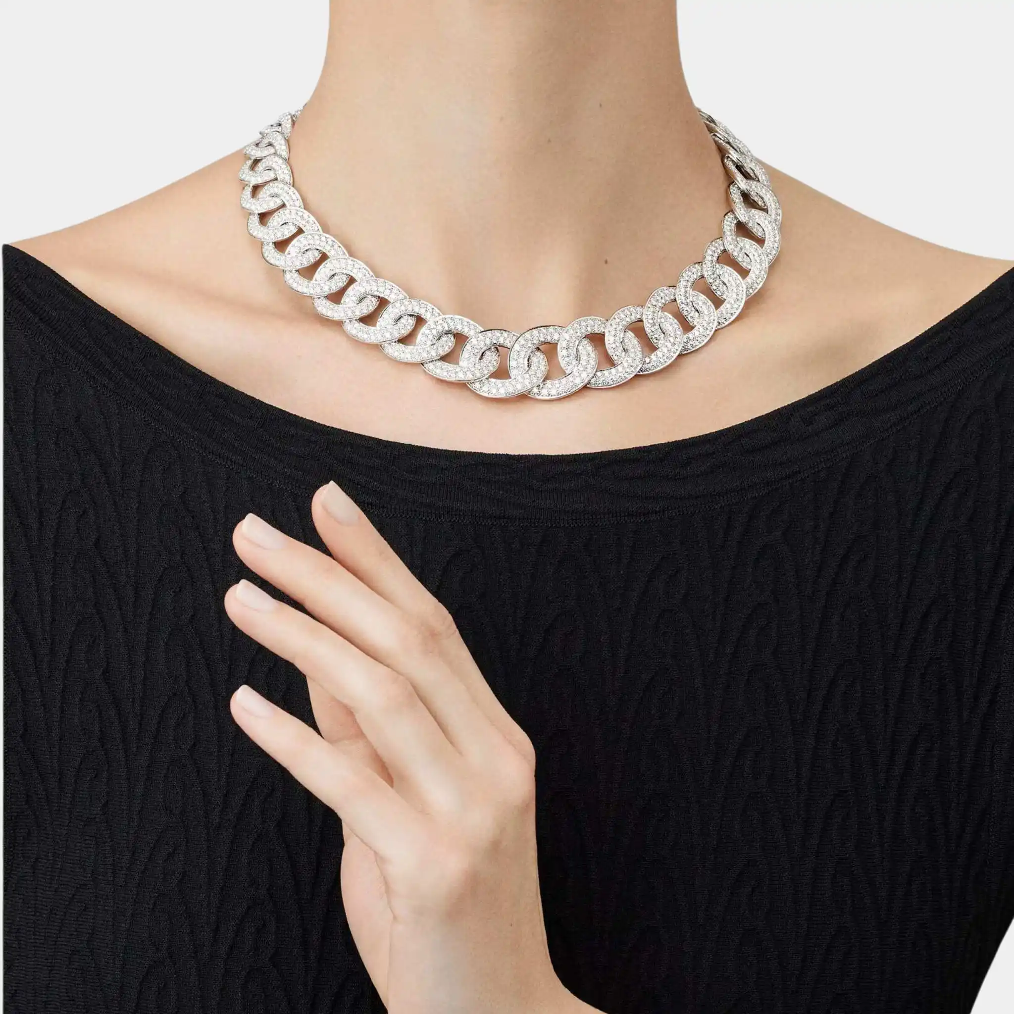 Olympia Necklace White Gold Diamond - Image 2