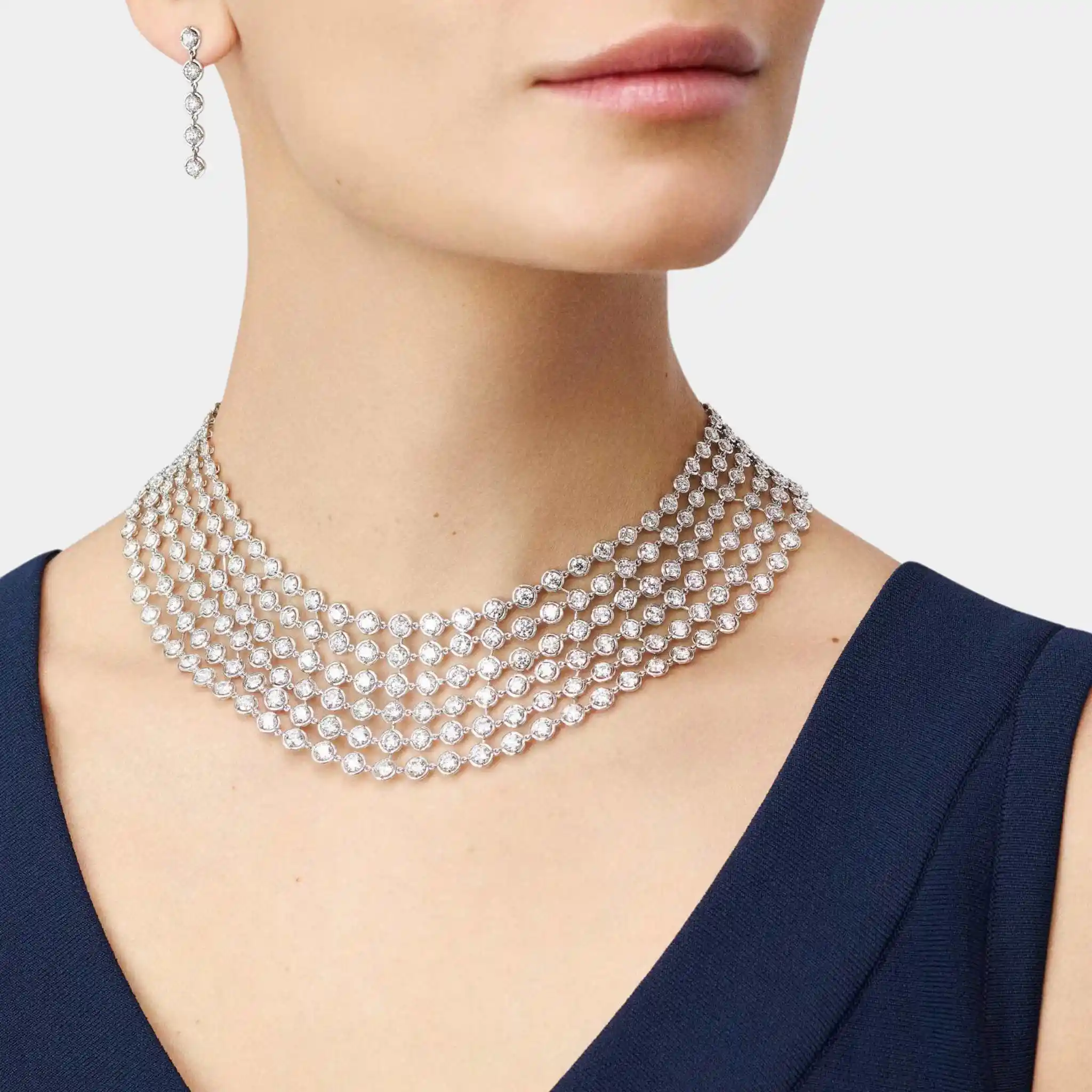 Palmyre Necklace White Gold Diamond - Image 2