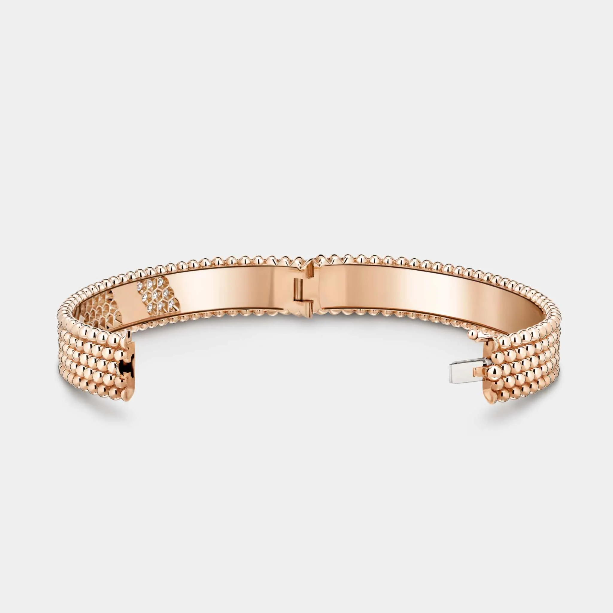 Perlée Diamonds Bracelet 5 Rows Medium Model Rose Gold Diamond - Image 2