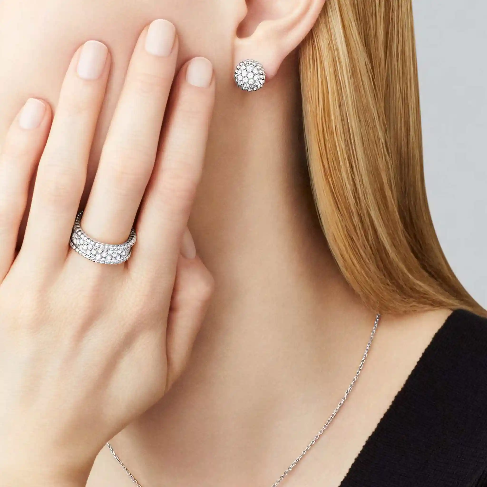 Perlée Diamonds Earrings White Gold Diamond - Image 2