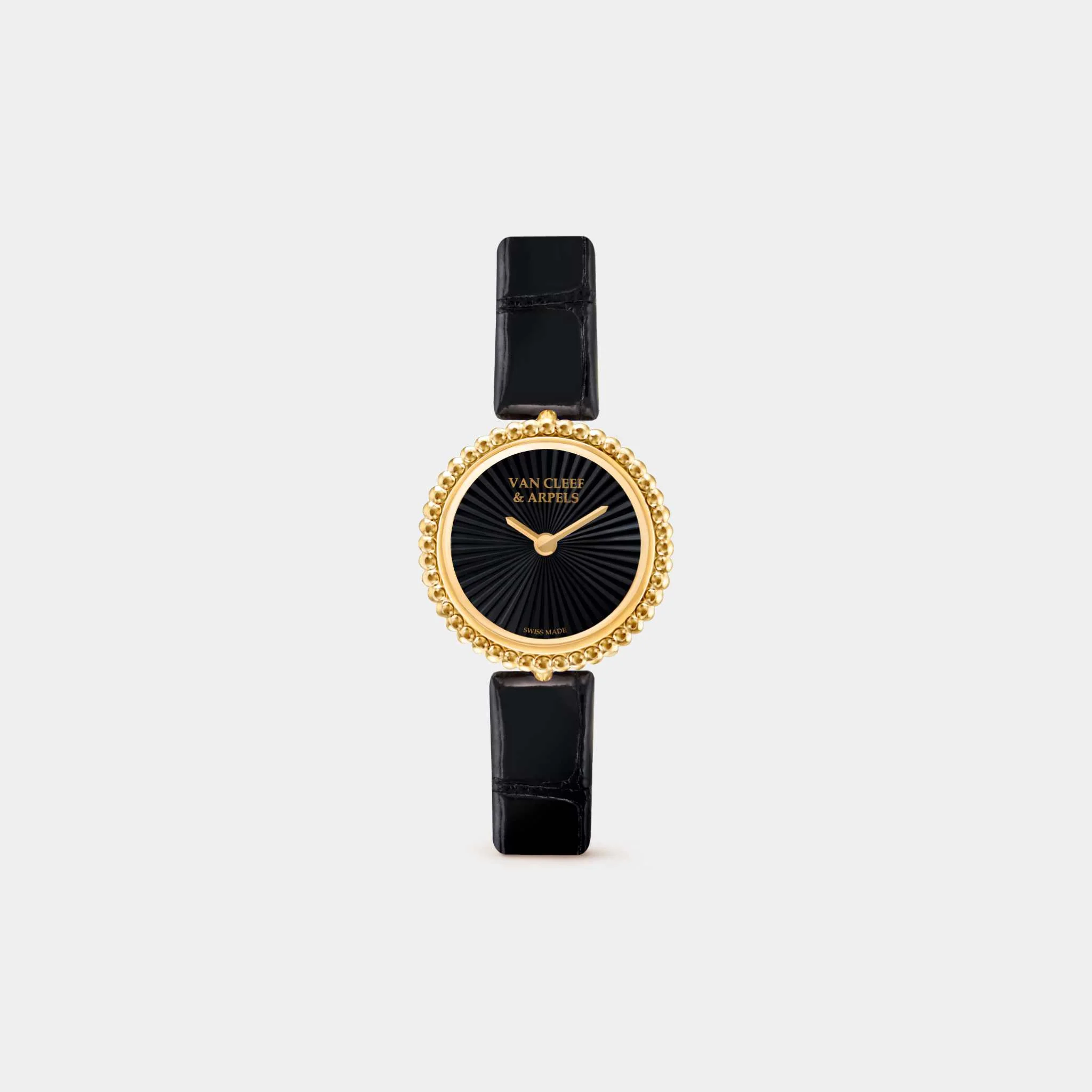 Perlée Watch 23 mm Yellow Gold Onyx