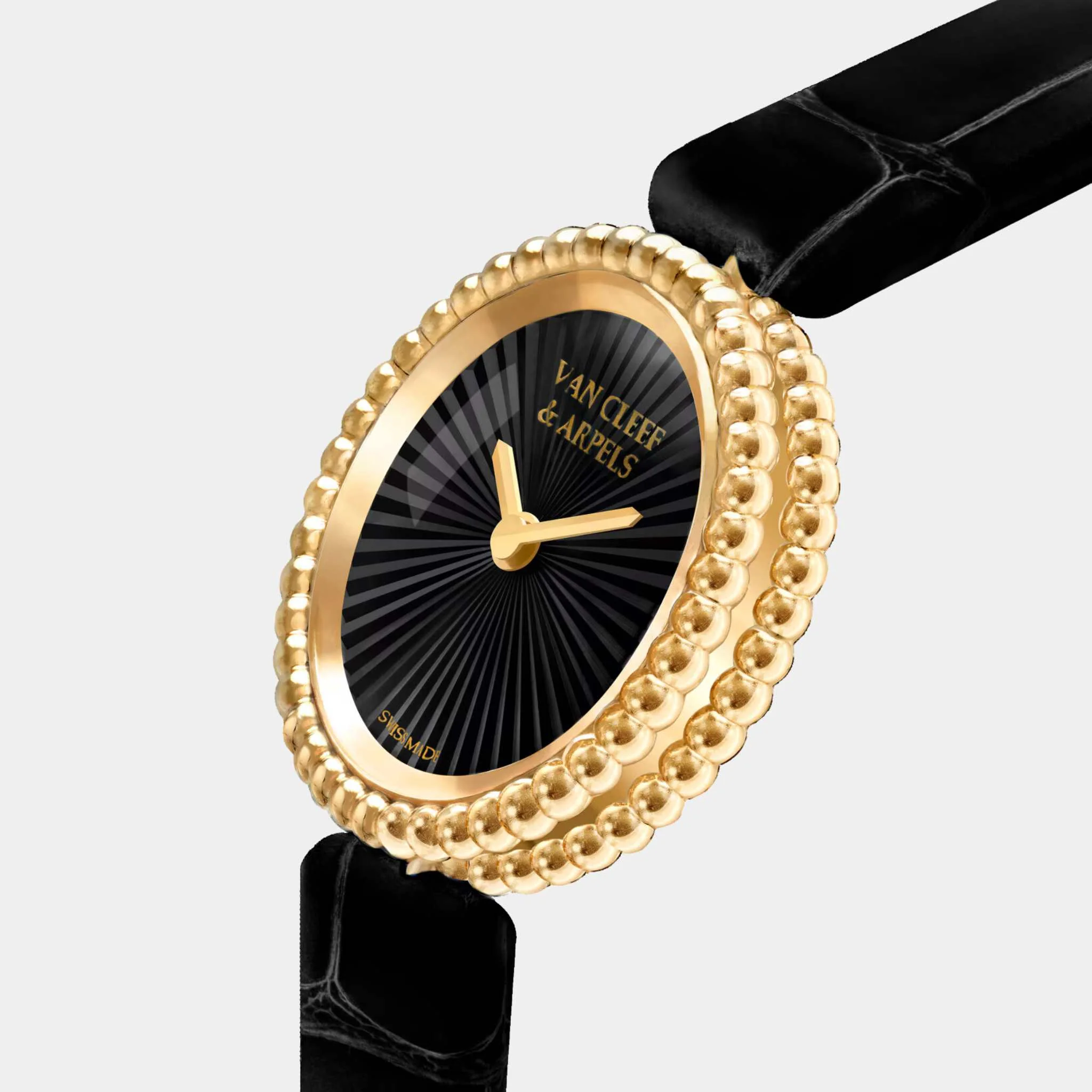 Perlée Watch 23 mm Yellow Gold Onyx - Image 2