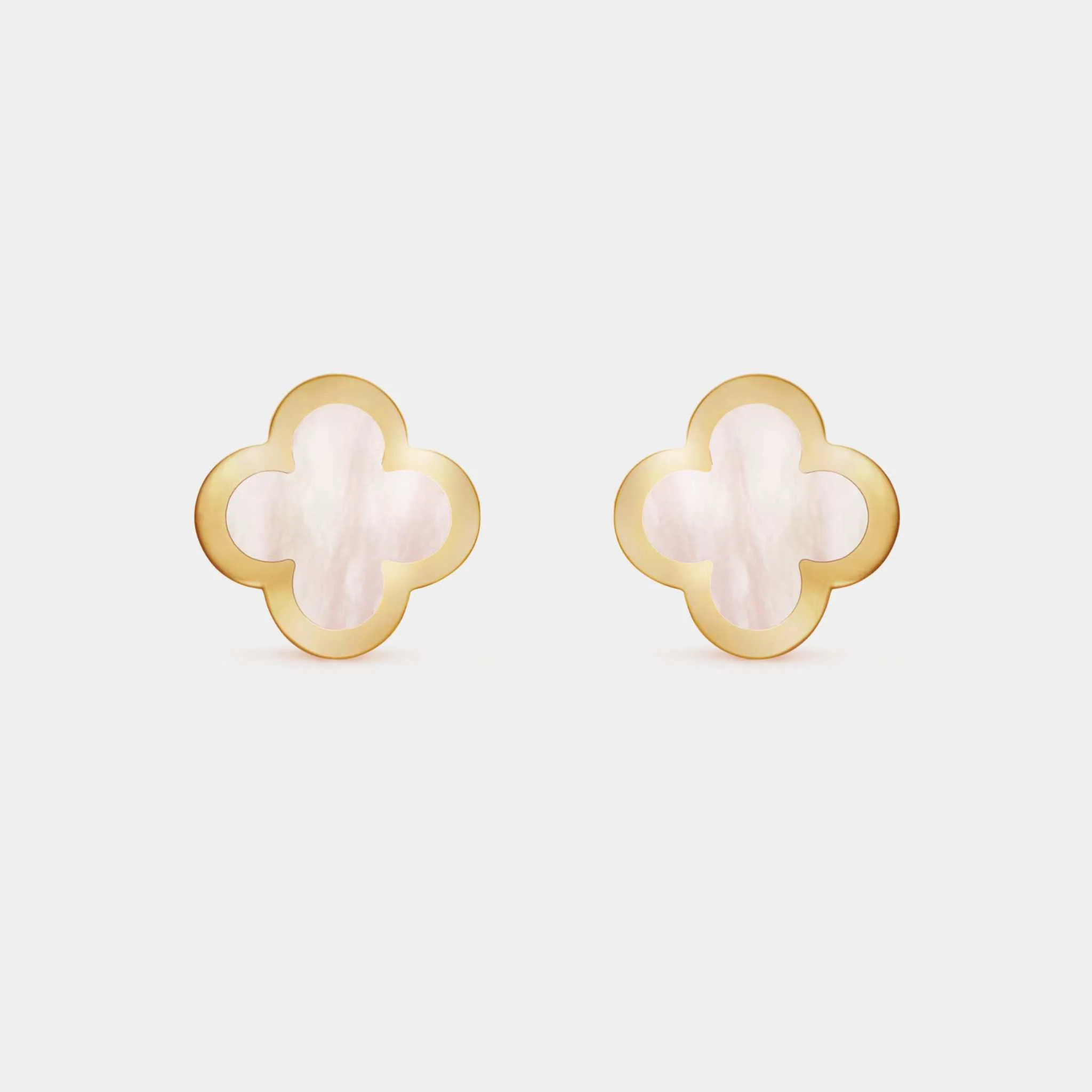 Pure Alhambra Earstuds Yellow Gold & Mother-of-Pearl