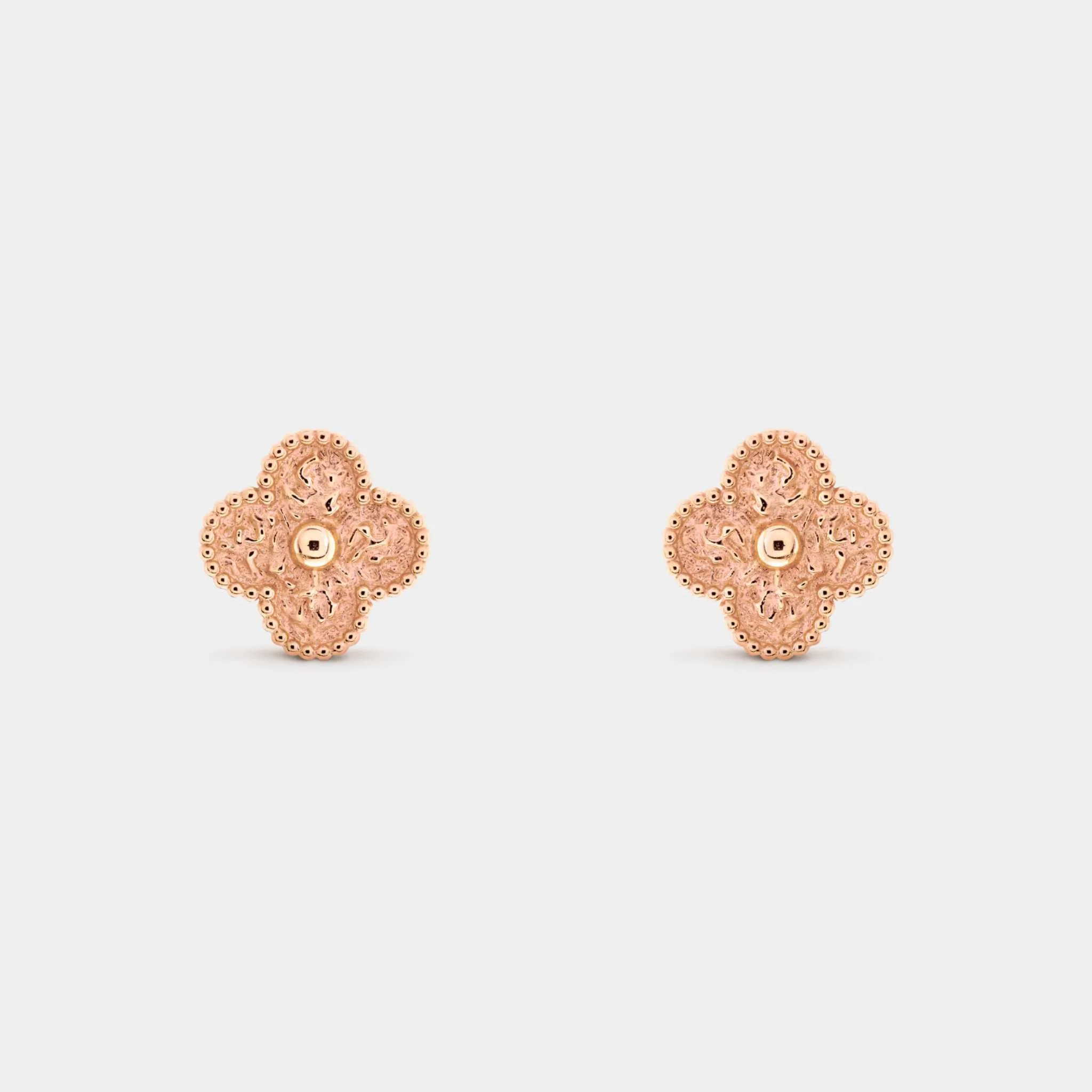 Vintage Alhambra Earrings Rose Gold