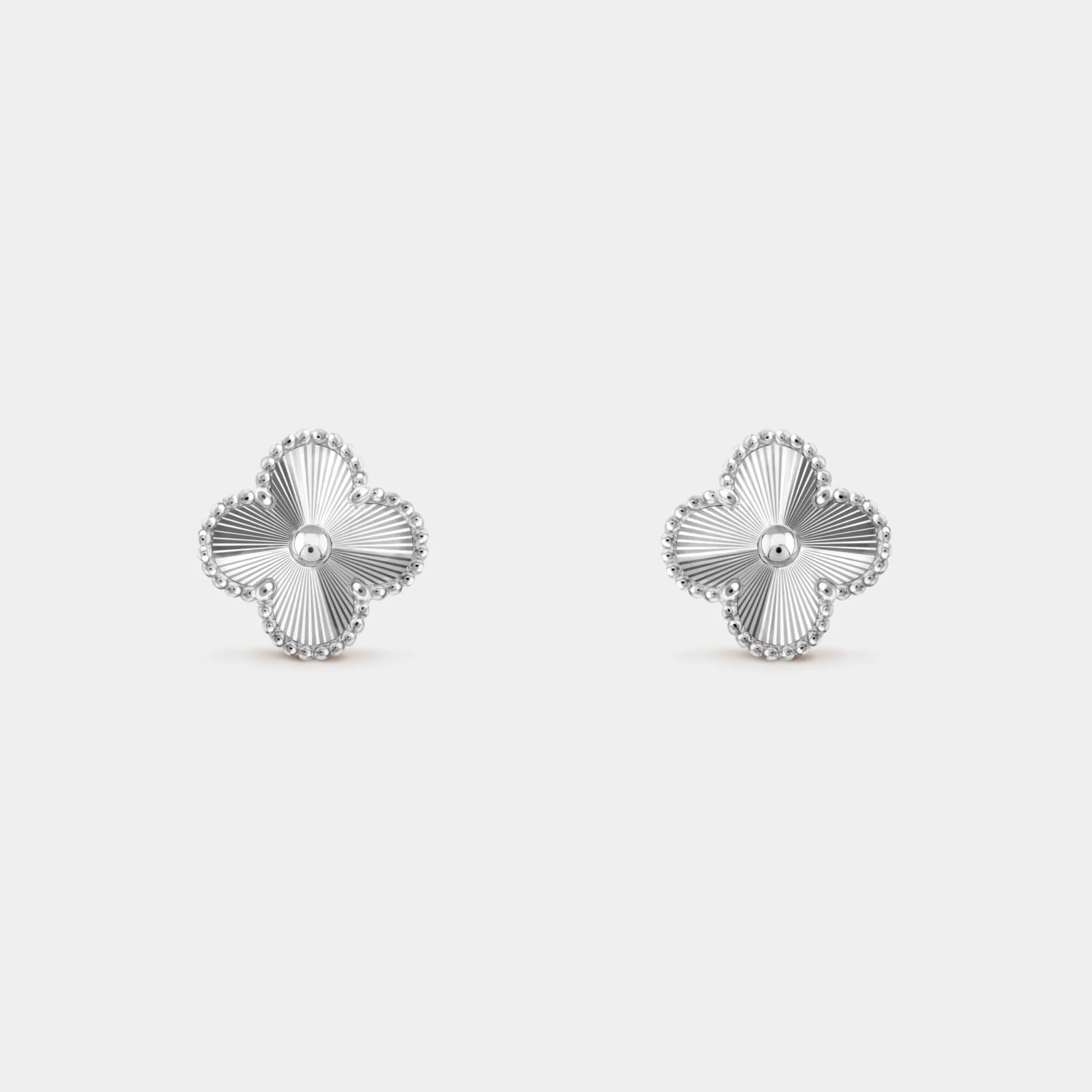 Vintage Alhambra Earrings White Gold