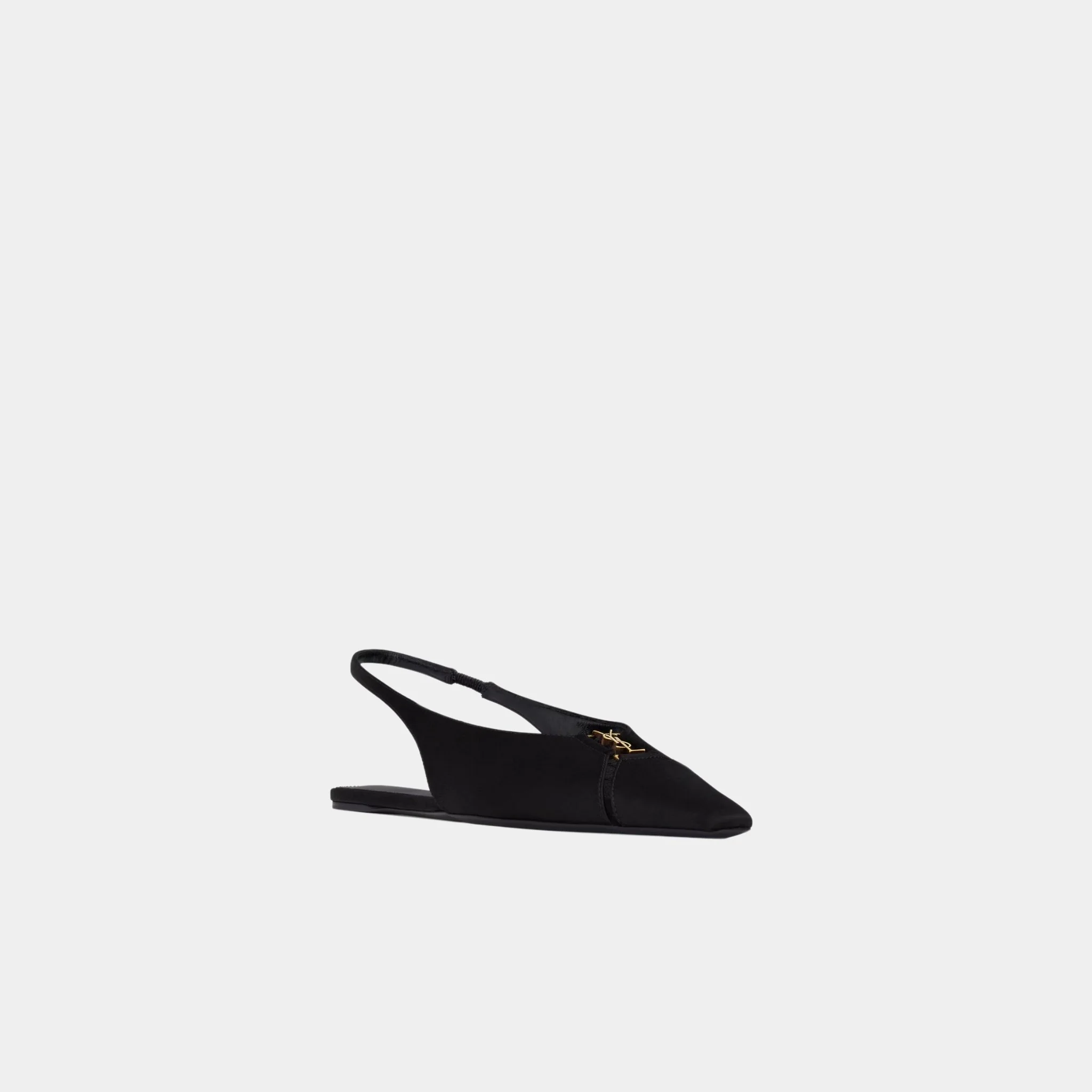 Babylone Slingback Flats In Satin Crepe - Image 3