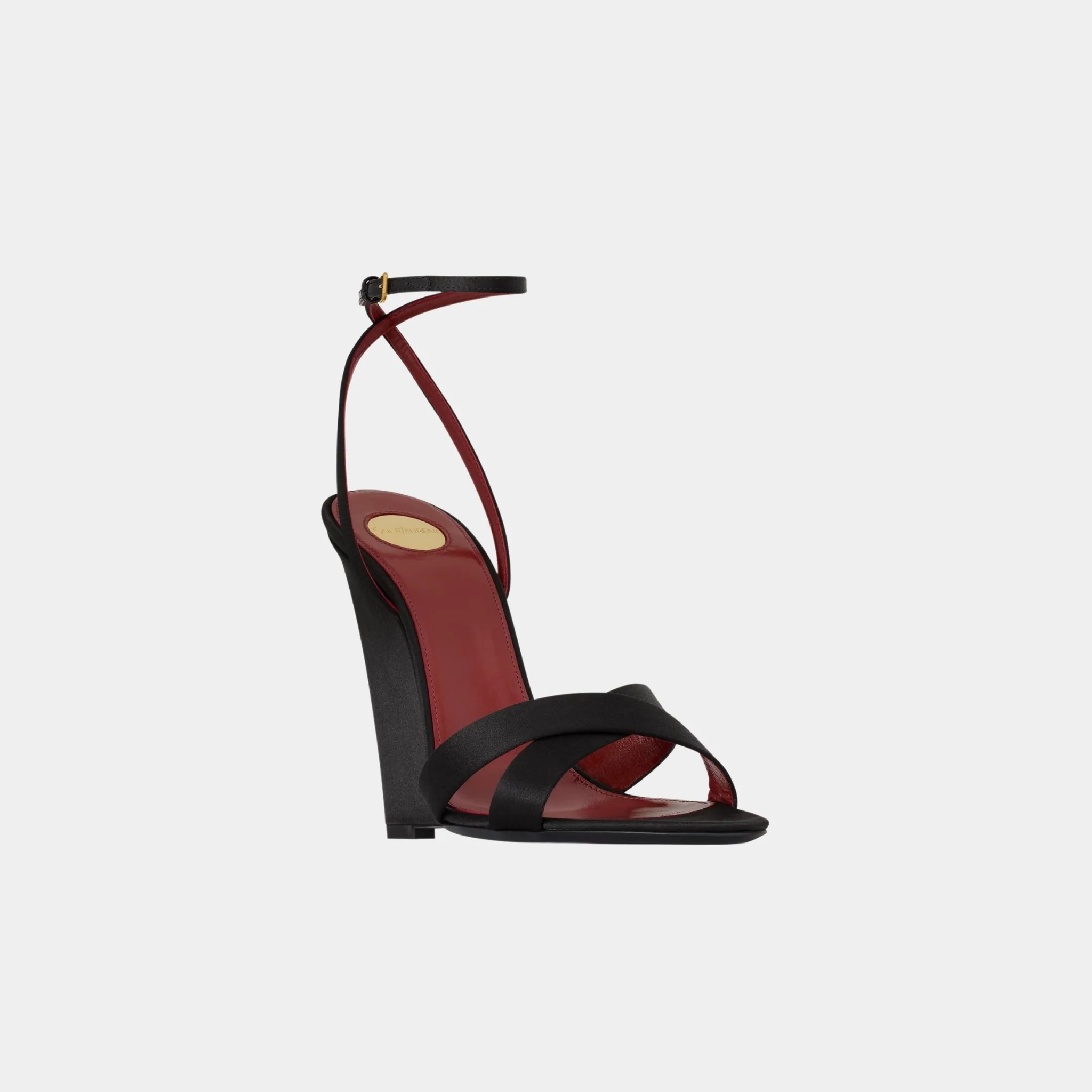 Bibi Wedges In Satin Crepe - Image 3