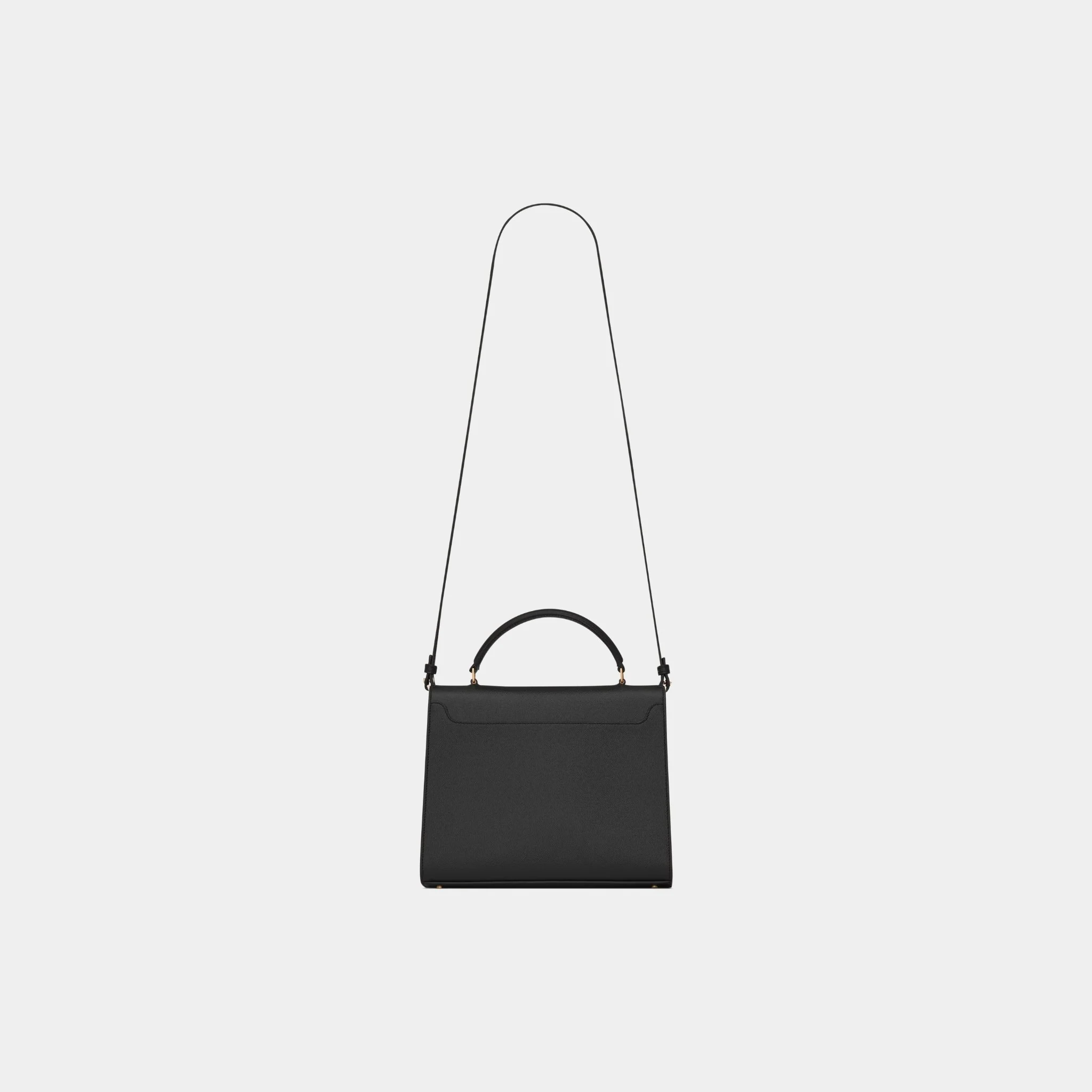 Cassandra Medium Top Handle Bag In Grain De Poudre - Image 3