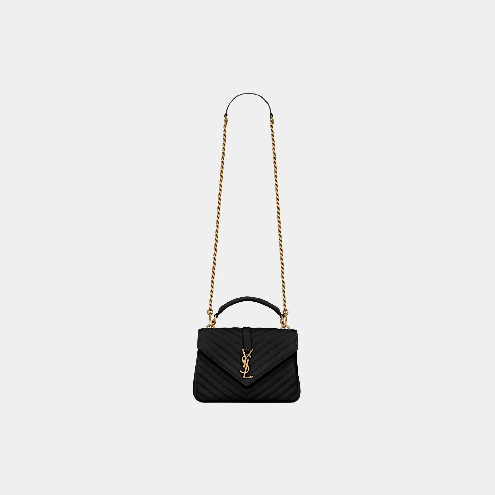 College Medium Quilted Leather Bronze Hardware