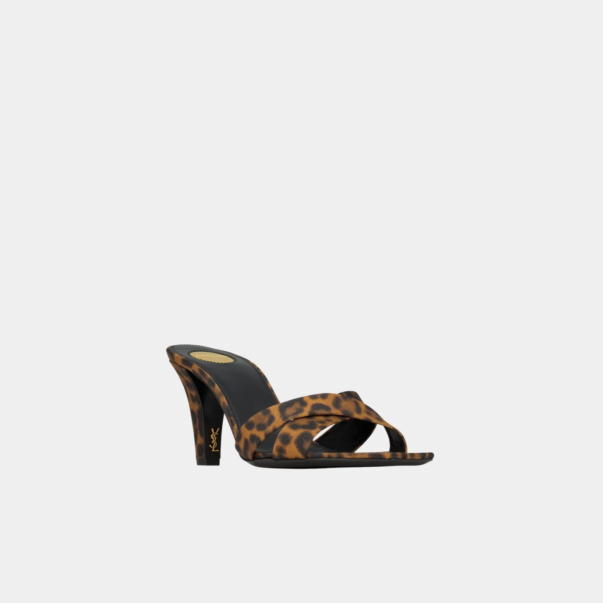 Jill Mules In Leopard Grosgrain - Image 3