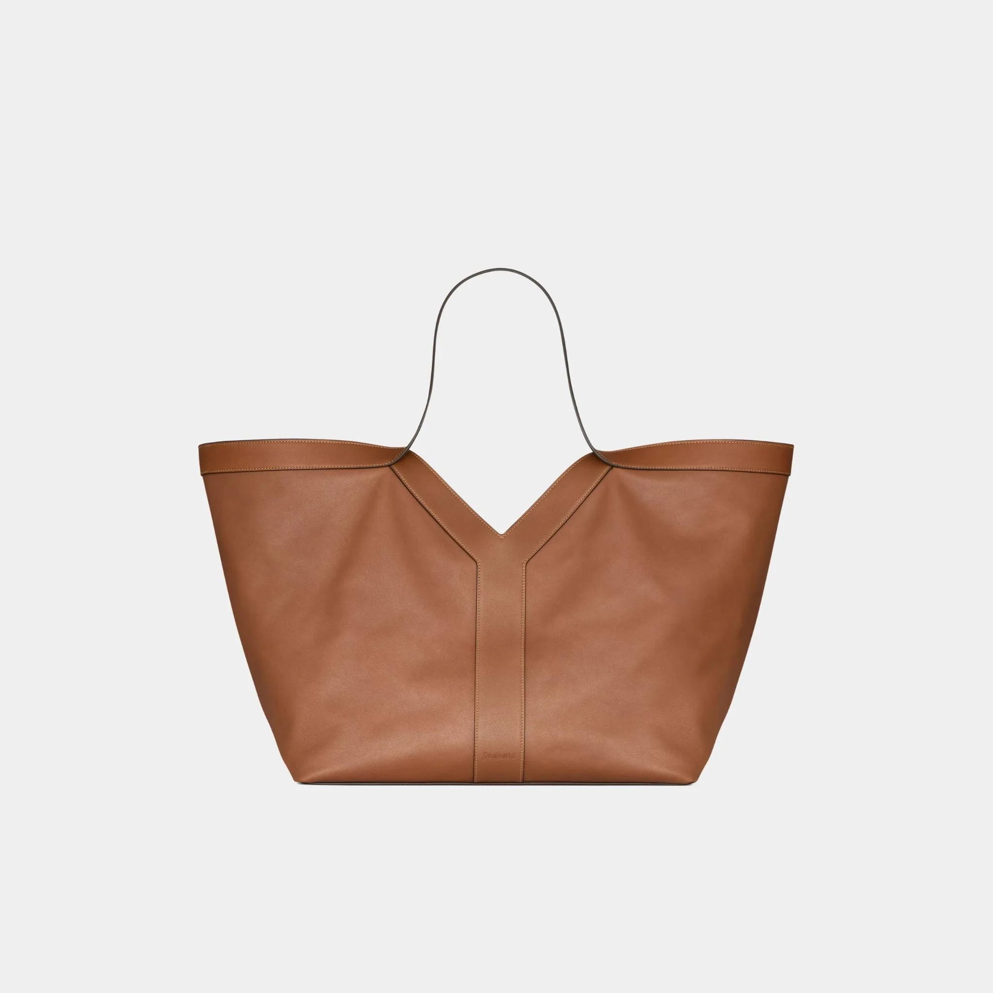 Y Tote In Grained Leather With Tonal Suede Lining - Image 4