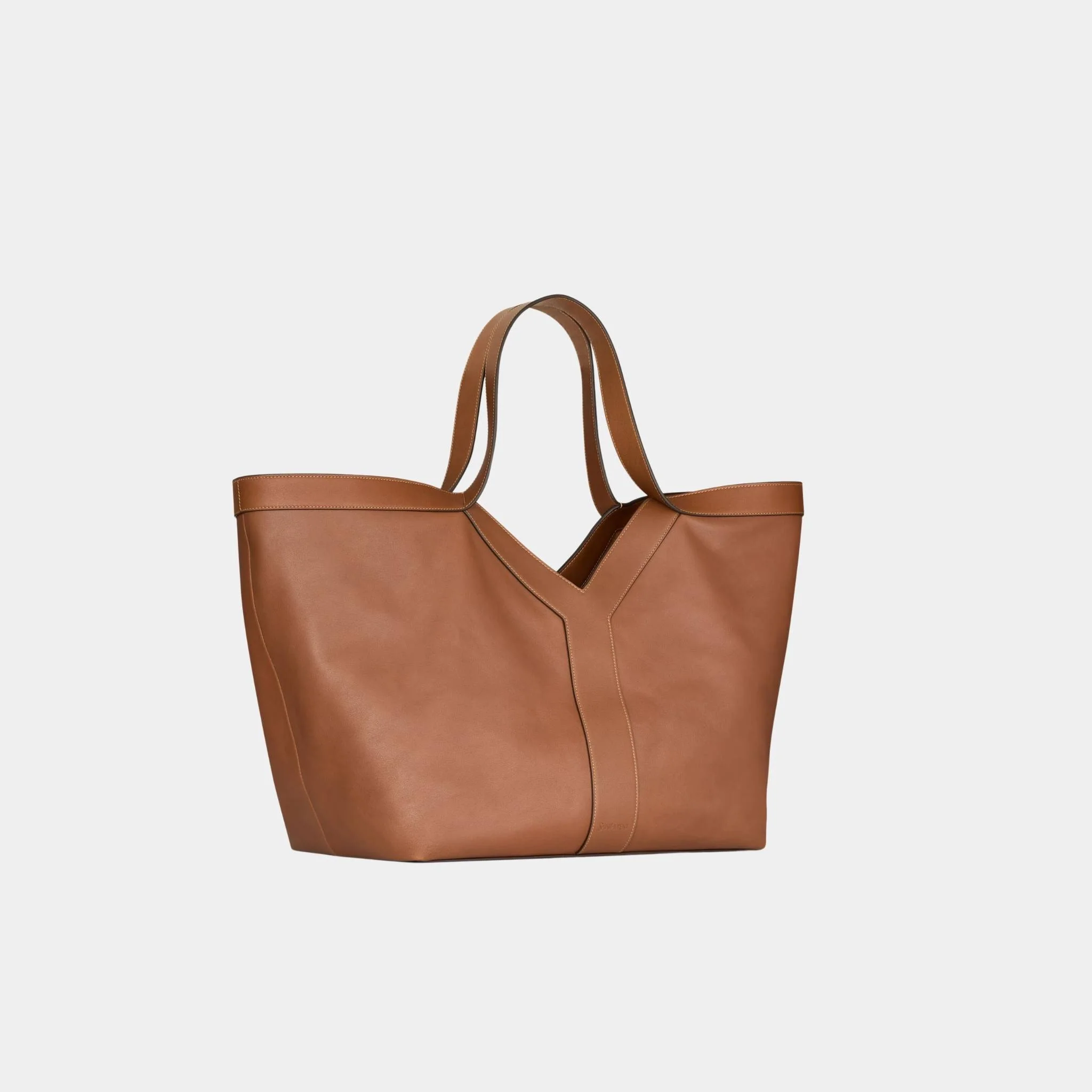 Y Tote In Grained Leather With Tonal Suede Lining - Image 6