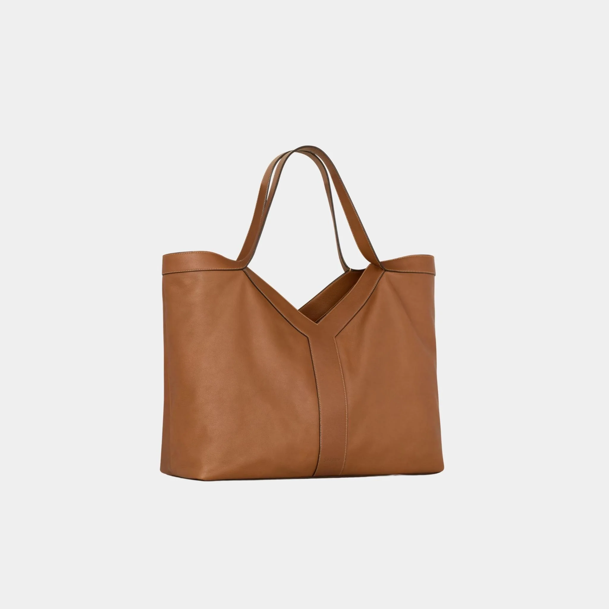Y Tote In Leather With Tonal Suede Lining - Image 3