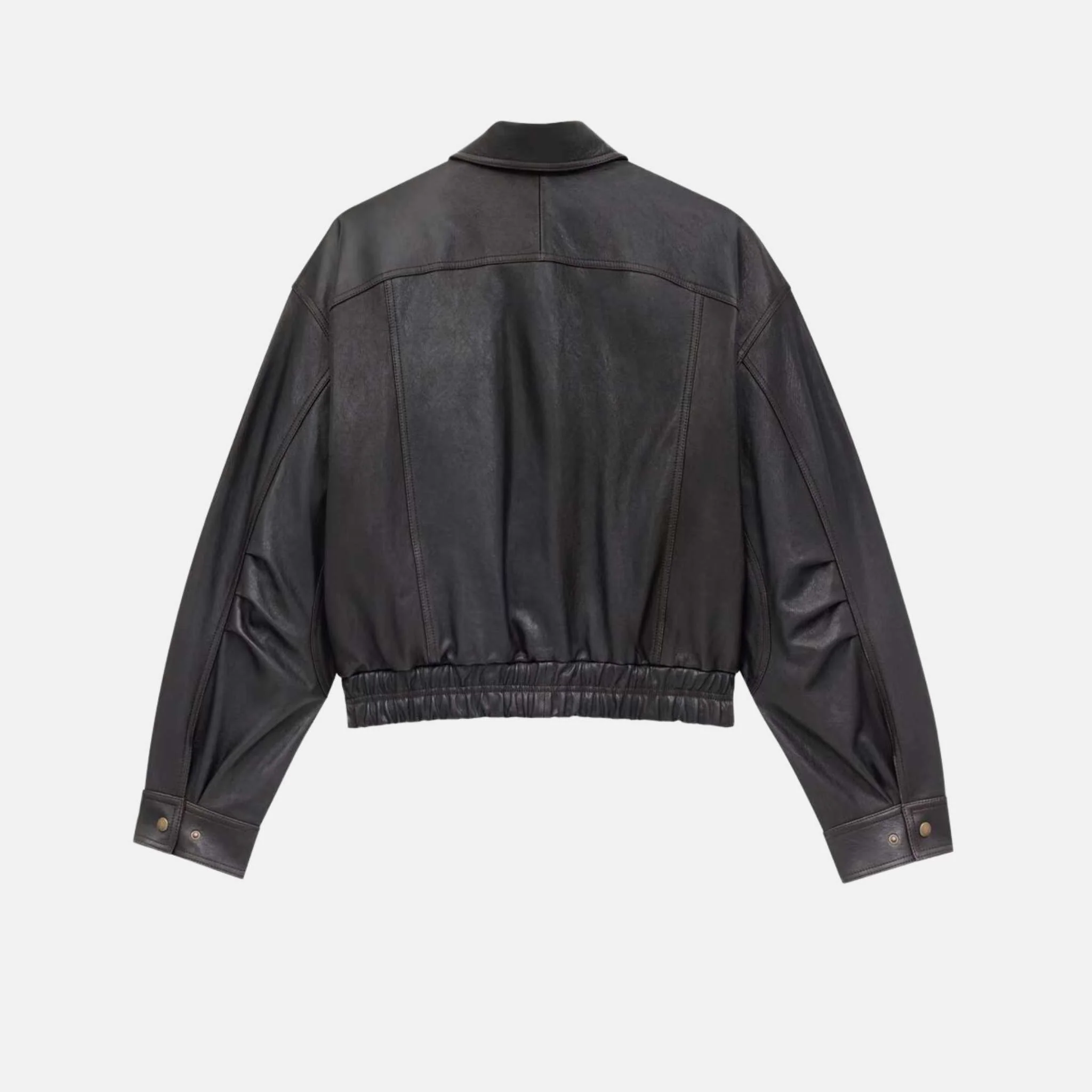 Bomber Jacket In Grained Lambskin - Image 2