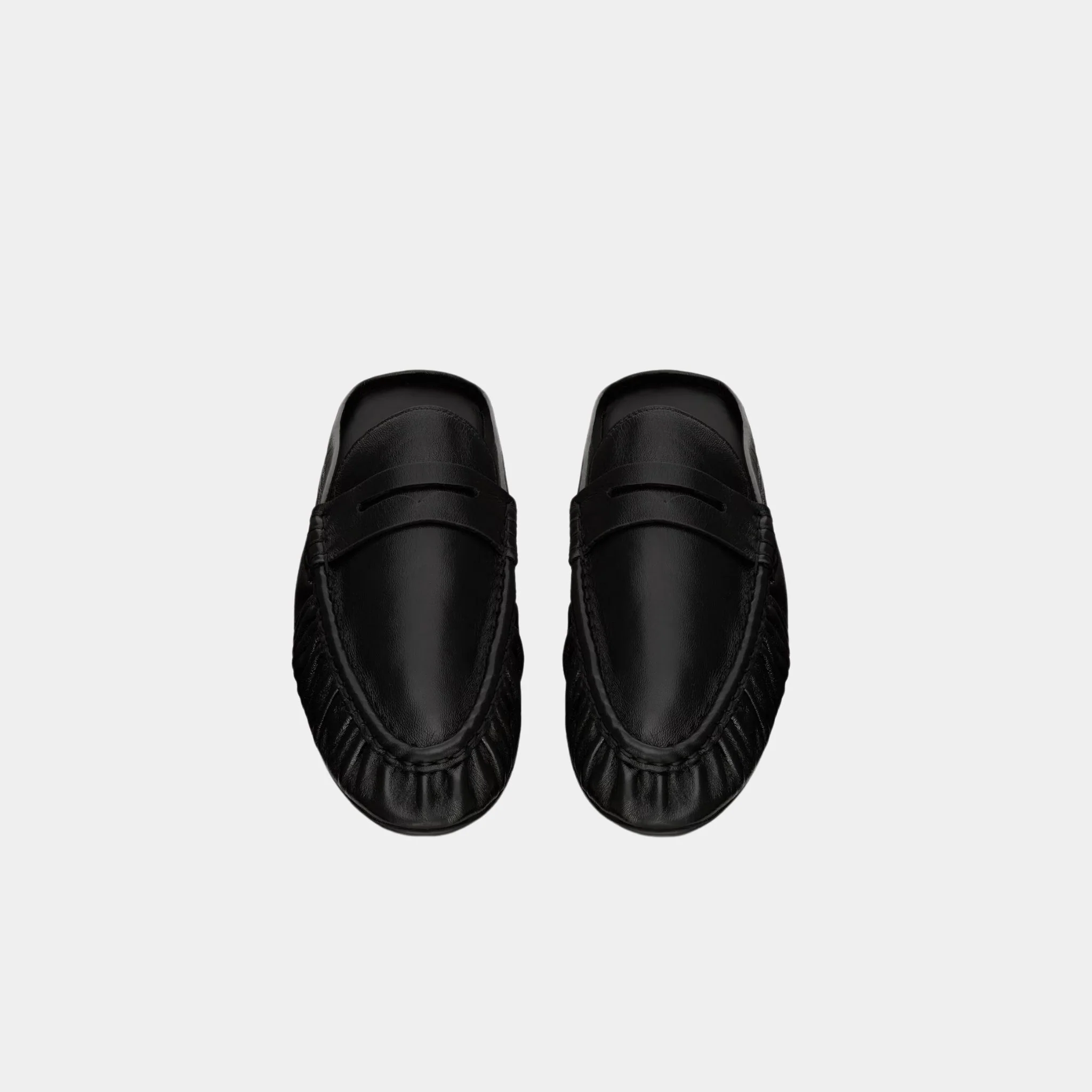 Le Loafer Mules in Black Smooth Leather - Image 2
