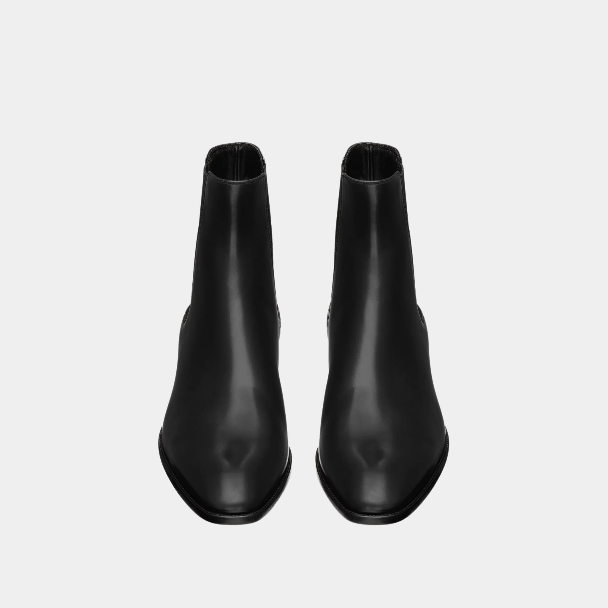 Wyatt Chelsea Boots in Black Smooth Leather - Image 2
