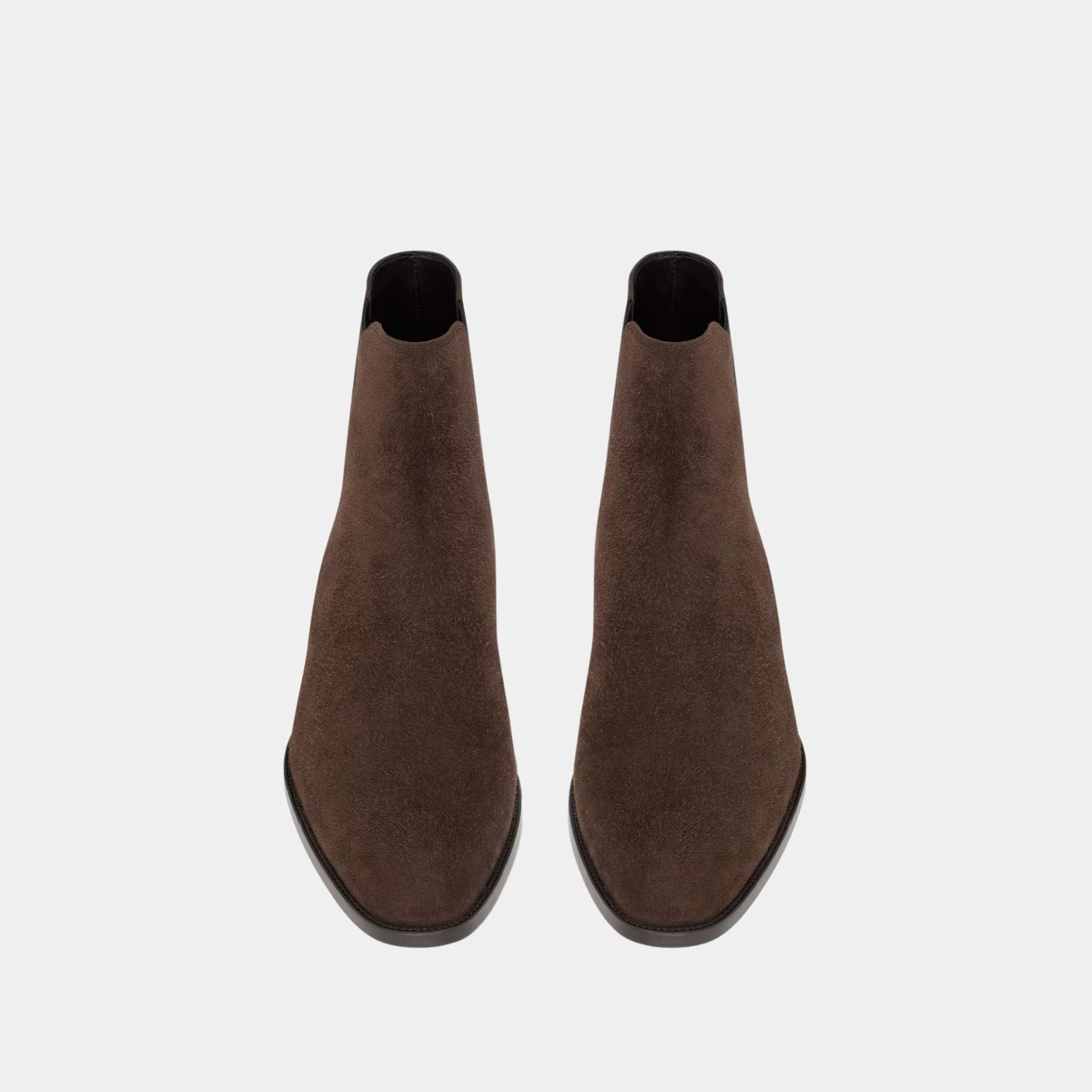 Wyatt Chelsea Boots in Dark Chocolate Suede - Image 2