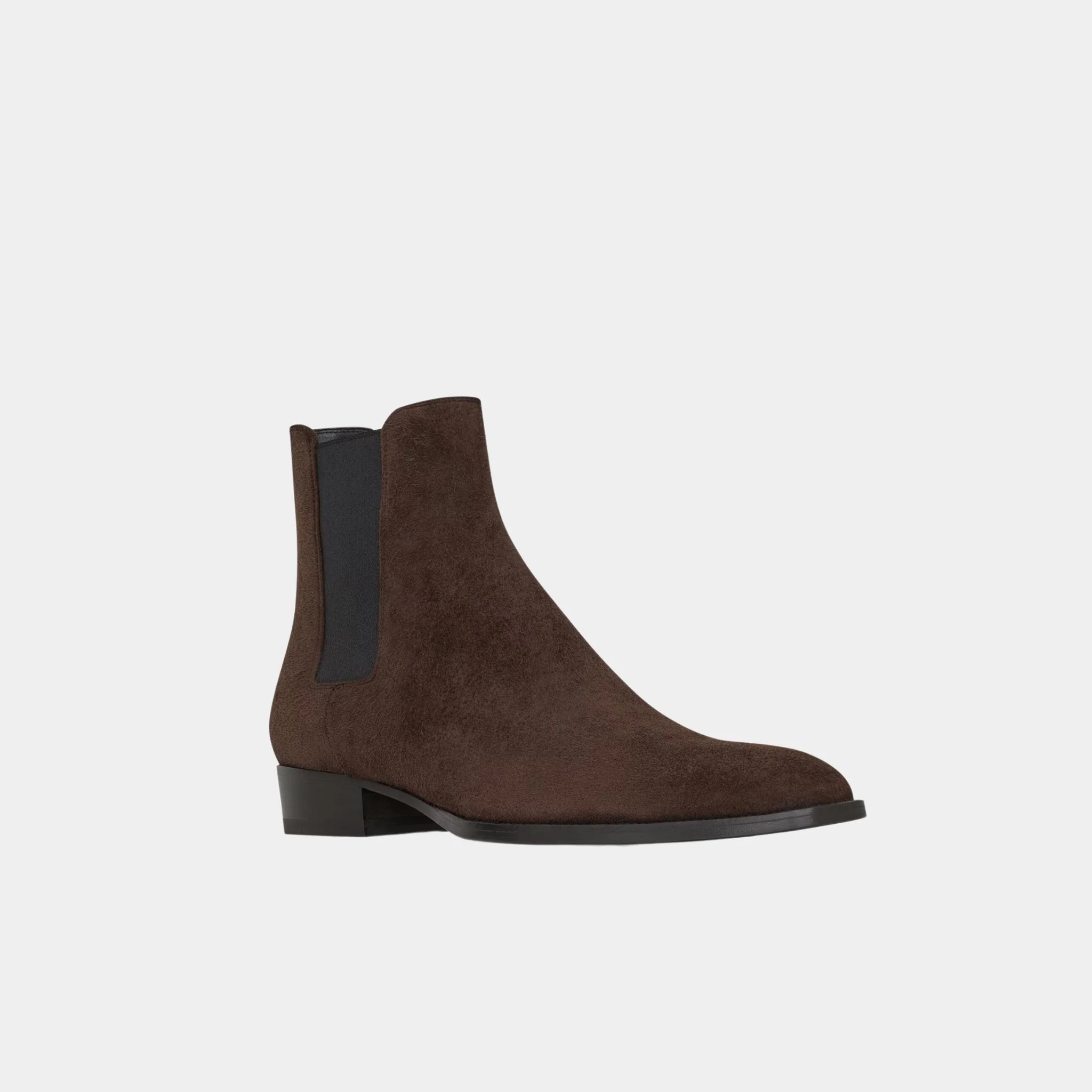 Wyatt Chelsea Boots in Dark Chocolate Suede - Image 3